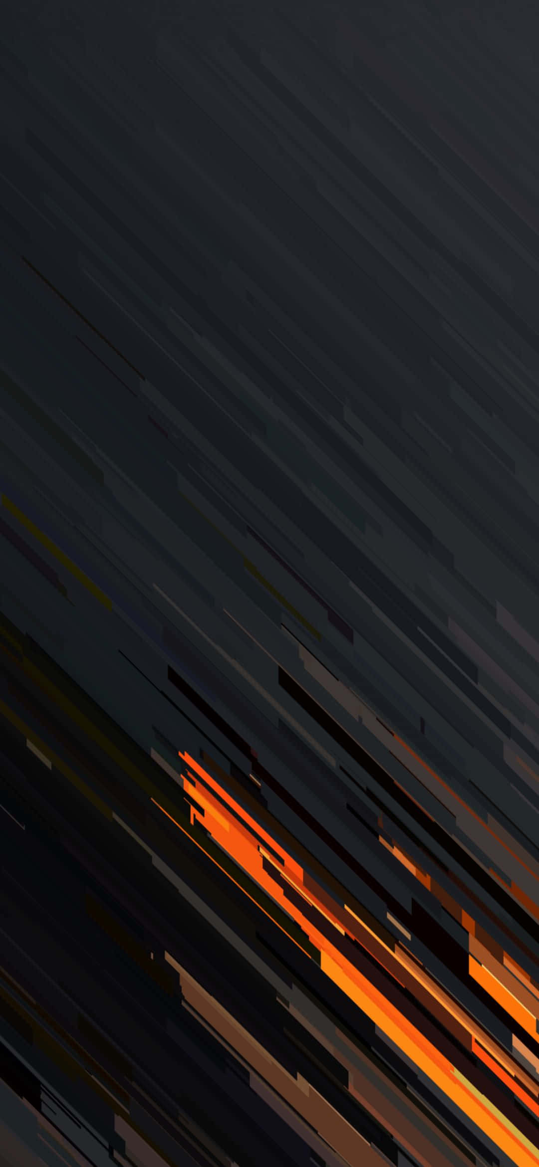1080x2340 4K Abstract Black Orange Stripes Hình nền