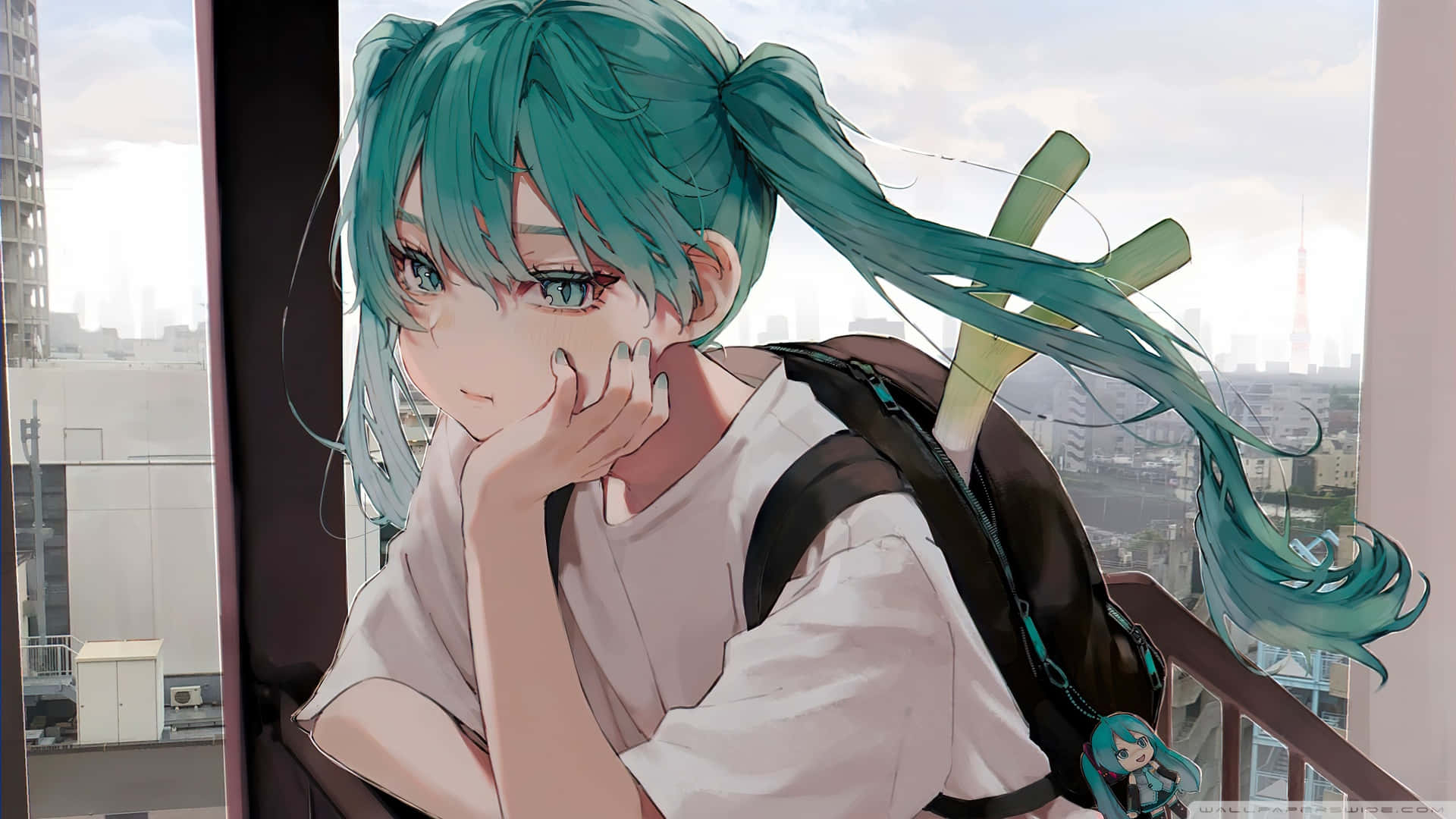 1920x1080 Anime Hatsune Miku Buồn Hình nền