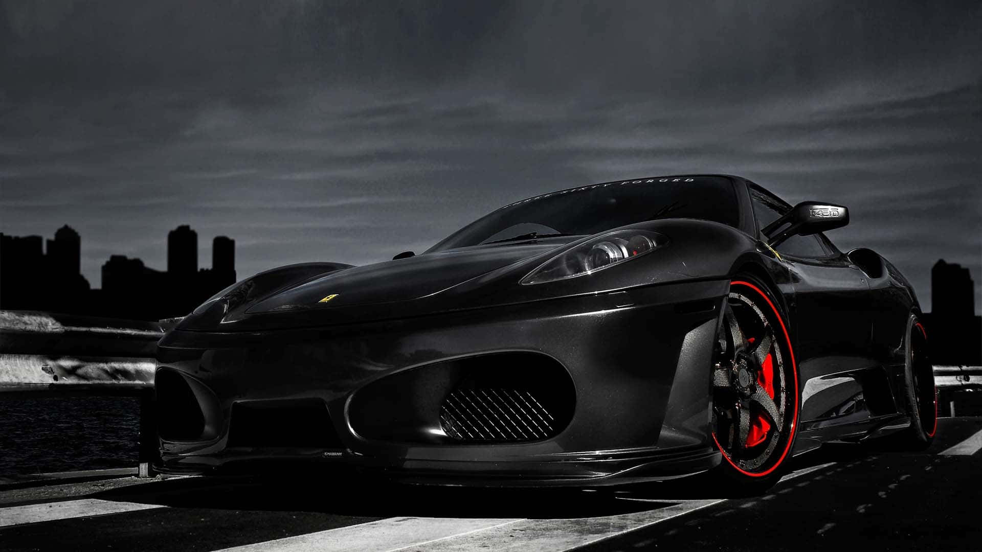 1920x1080 HD Xe Hơi Ferrari Đen Hình nền