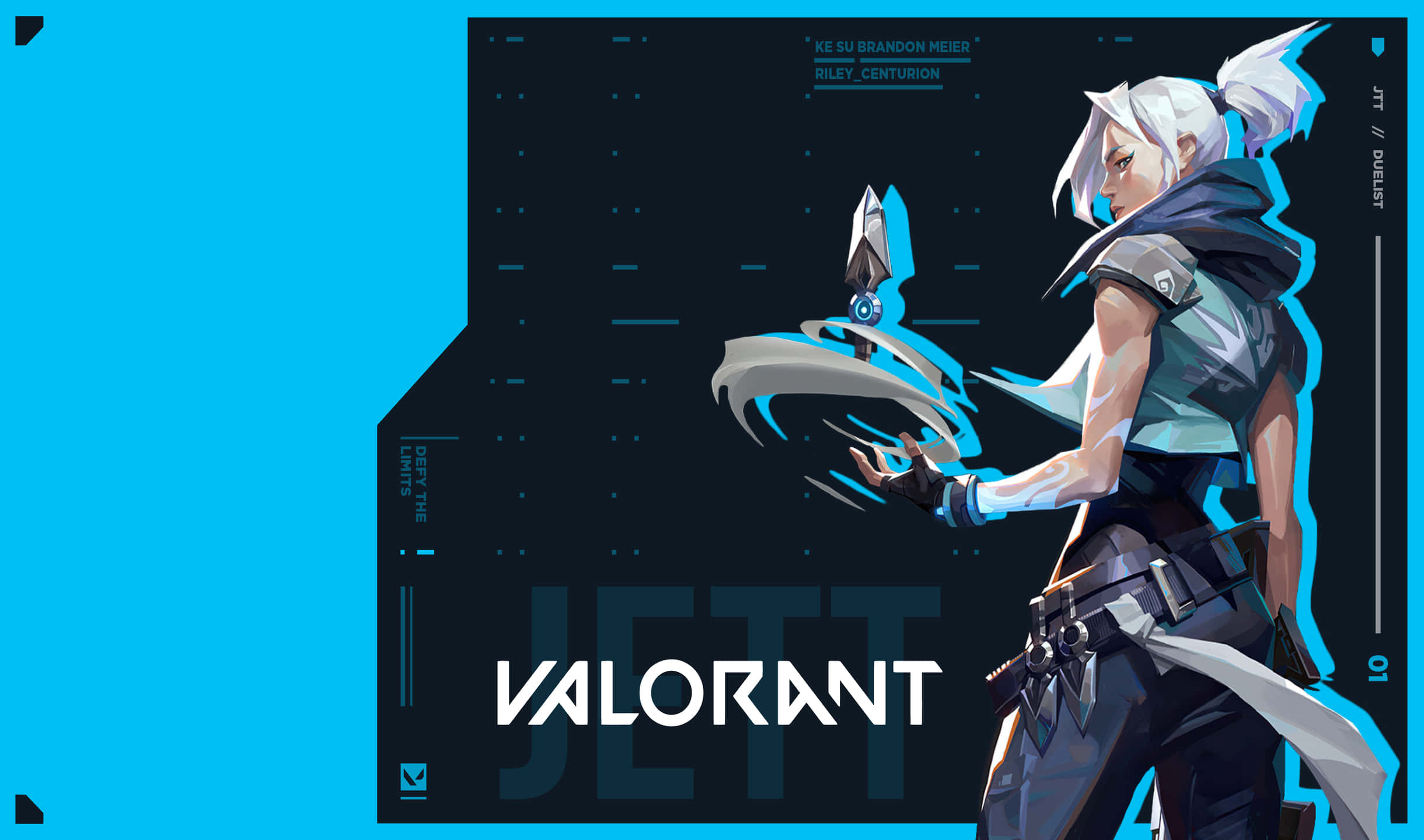 2440x1440 Valorant Hình Nền Jett Xanh Hình nền