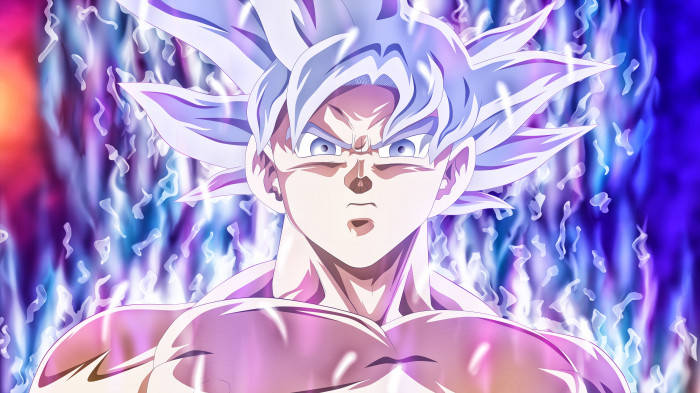 8k 3d Anime Goku Rực Lửa — Goku siêu bản năng GIF Hình nền