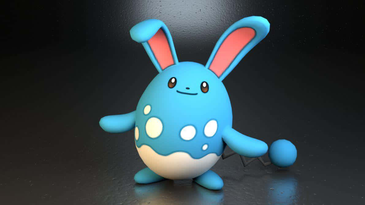 3D Azumarill Nền Đen Hình nền