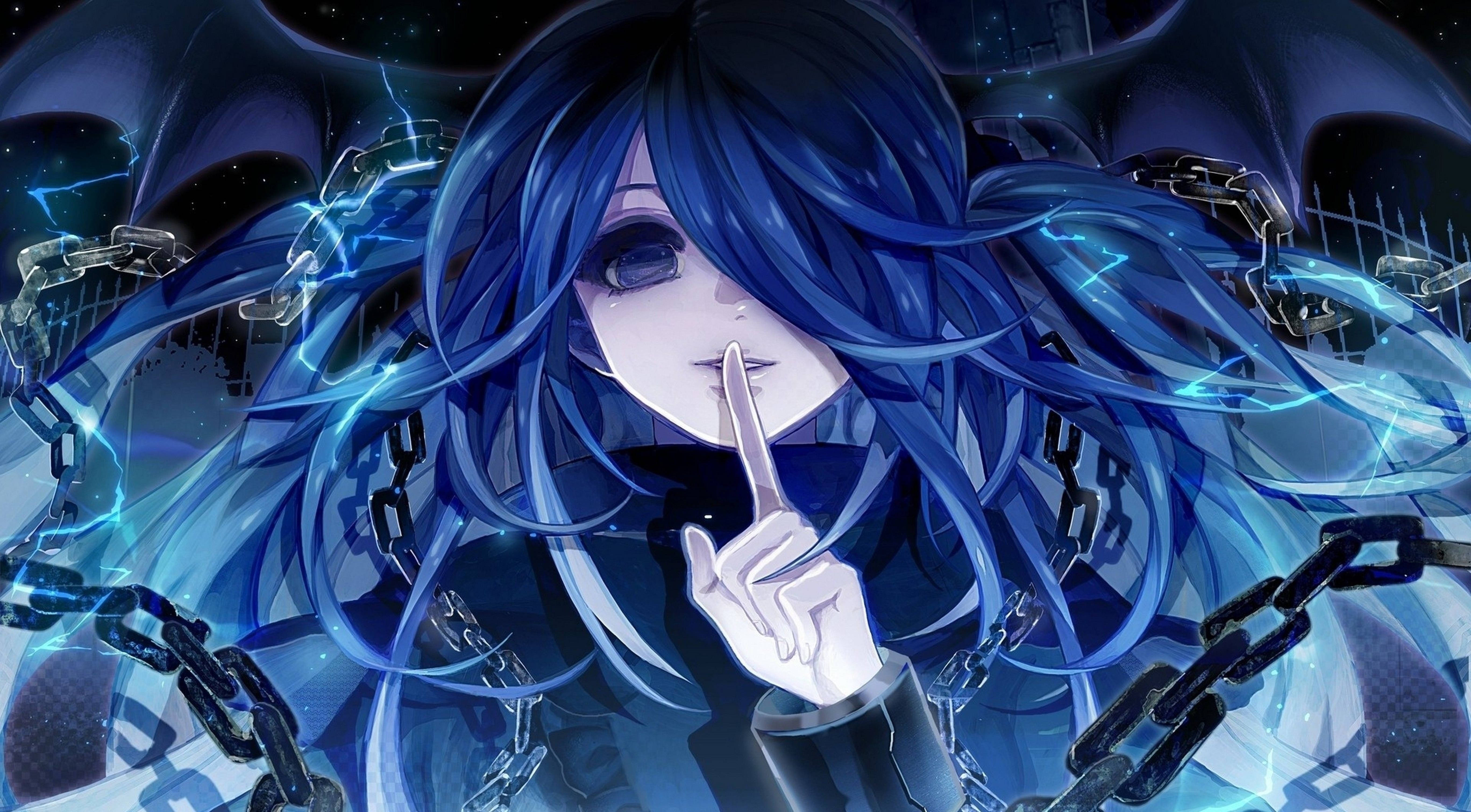 4K Ảnh Đại Diện Anime Cô Gái Xích Đen Hình nền