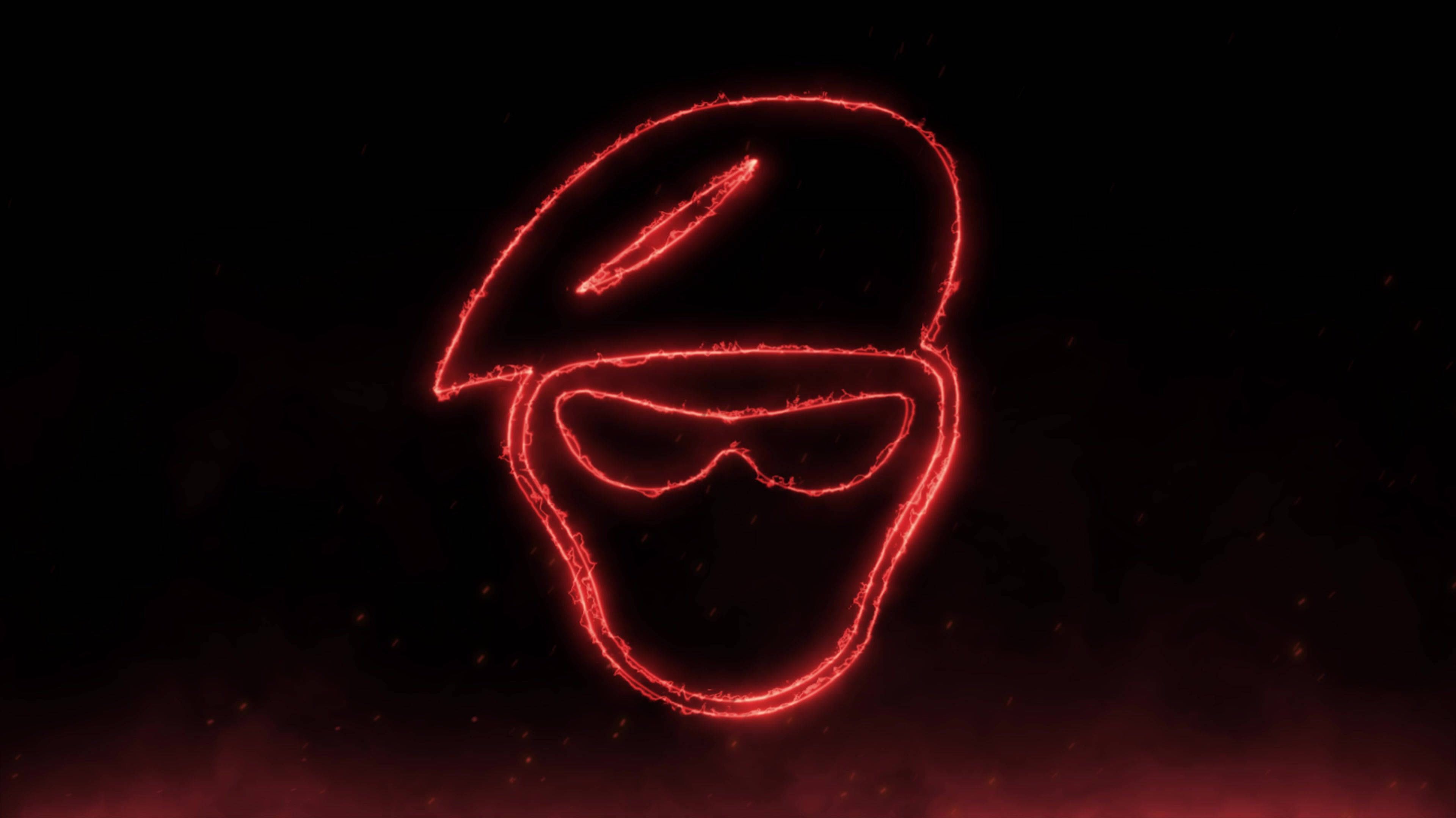 4K Chuyển Động Shadman Đỏ Neon Hình nền
