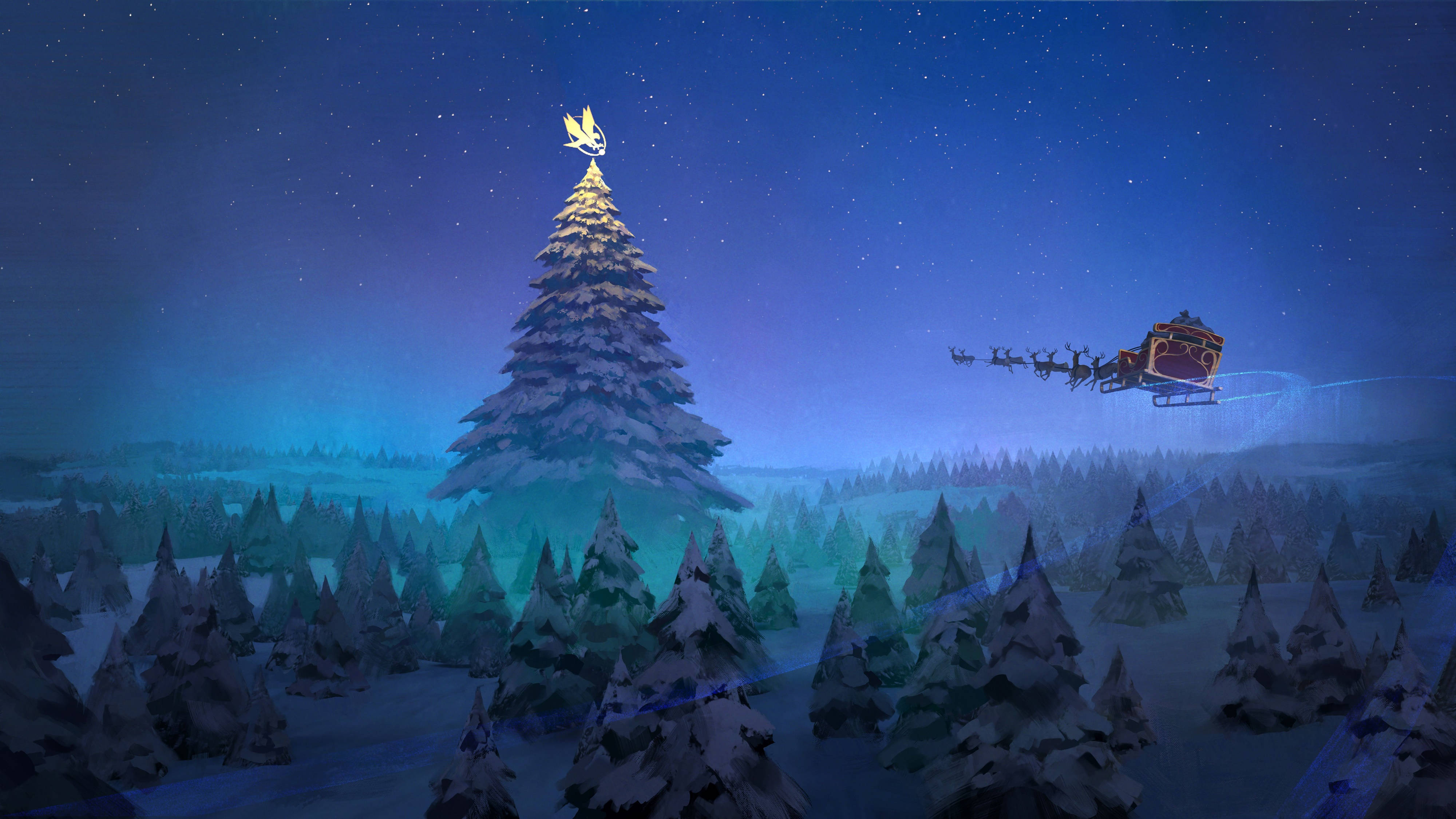 4K Siêu Nét Ông Già Noel Giáng Sinh Hình nền