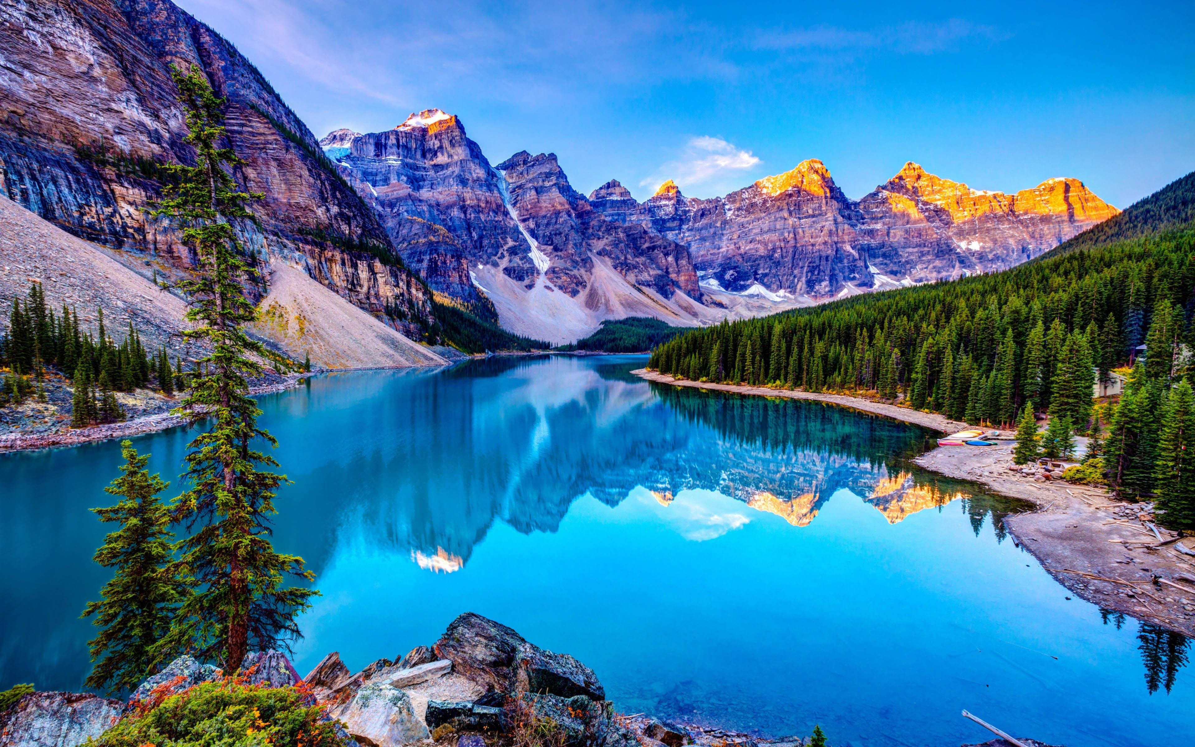 4K Thiên Nhiên Hồ Moraine Hình nền