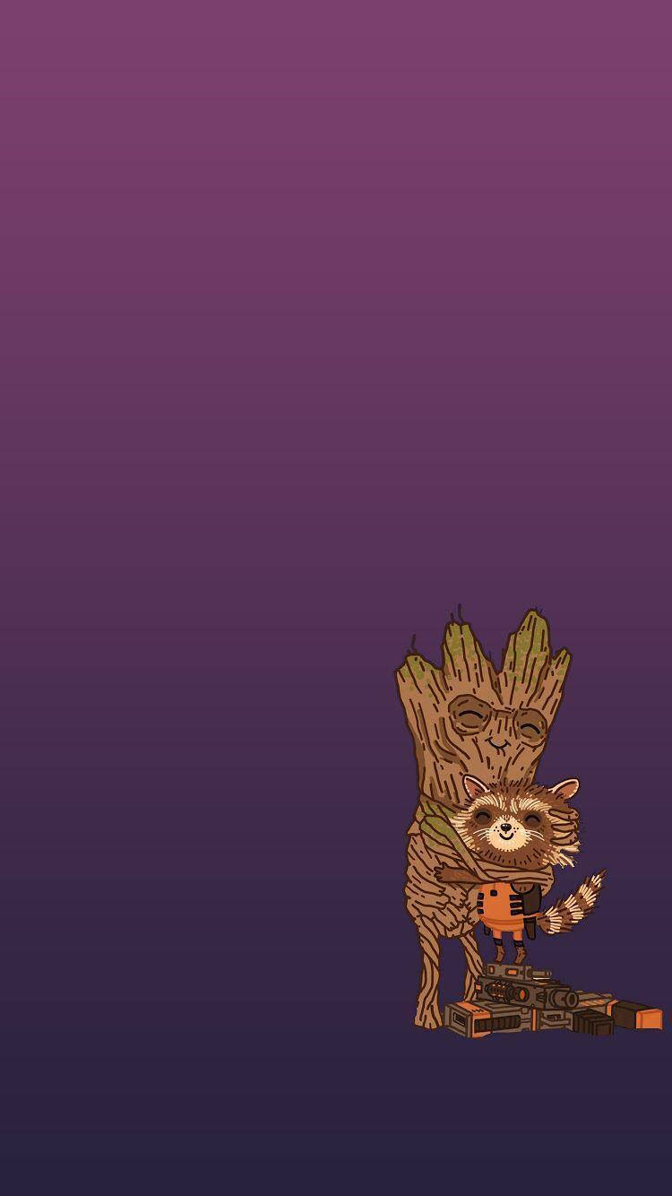 4K Vệ Binh Dải Ngân Hà Groot Và Rocket Raccoon Hình nền