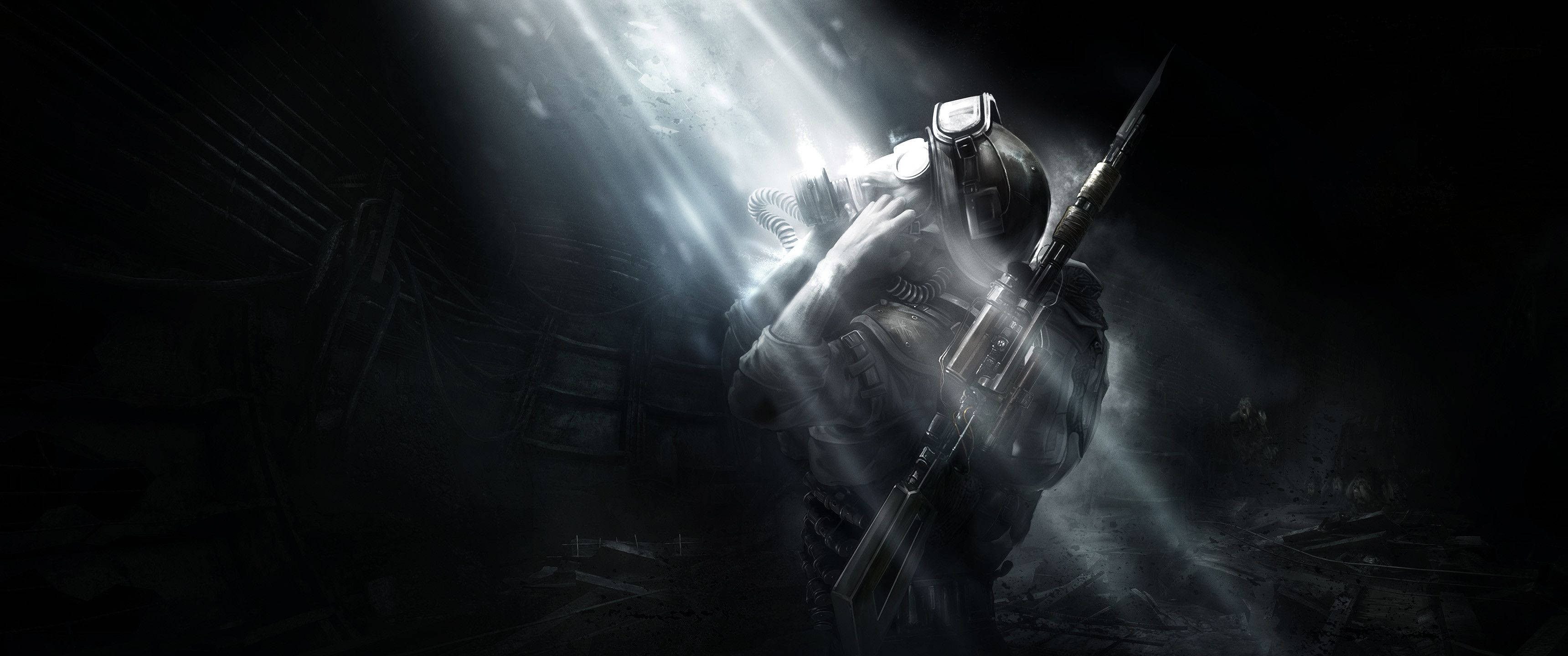 A post-apocalyptic landscape from the video game Metro Last Light Hình nền
