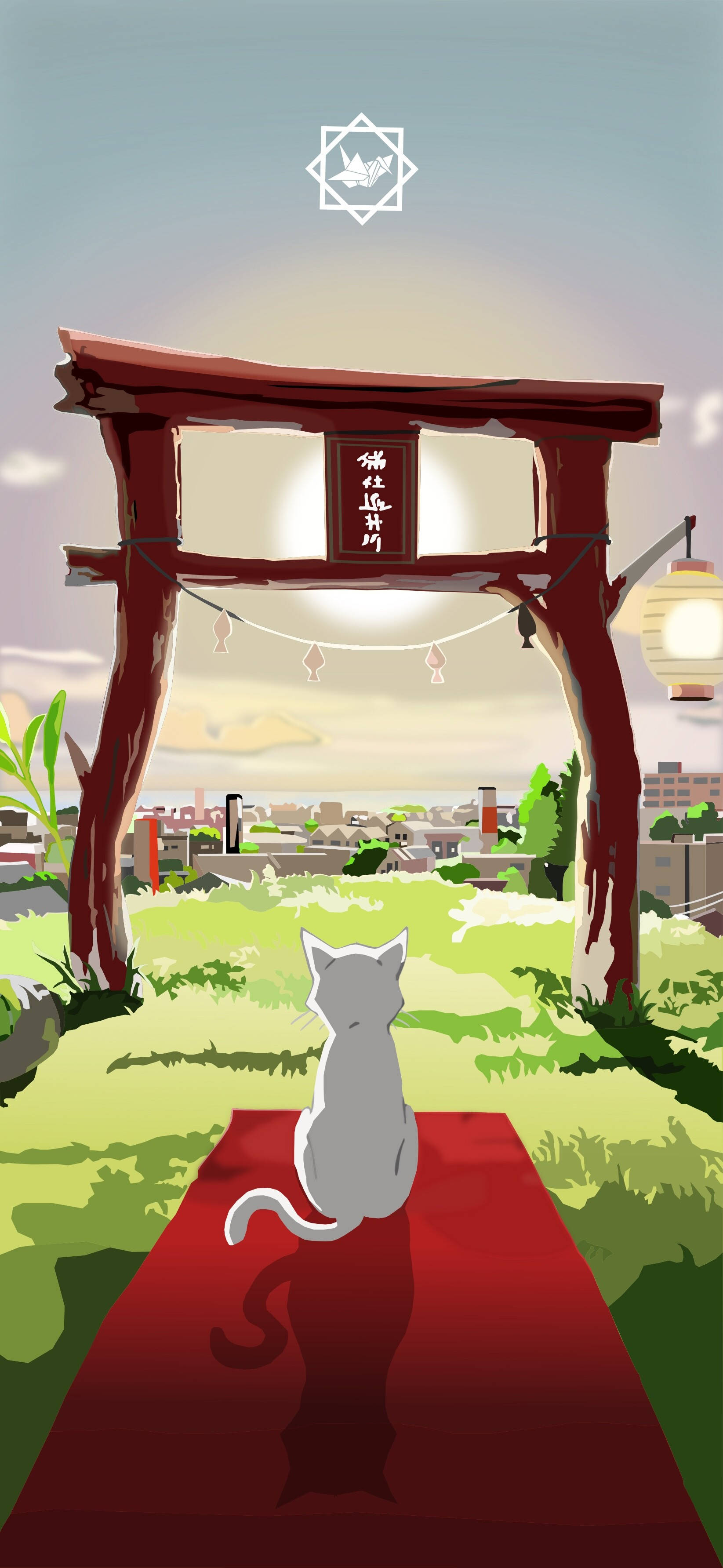 A Whisker Away Cổng Torii Hình nền