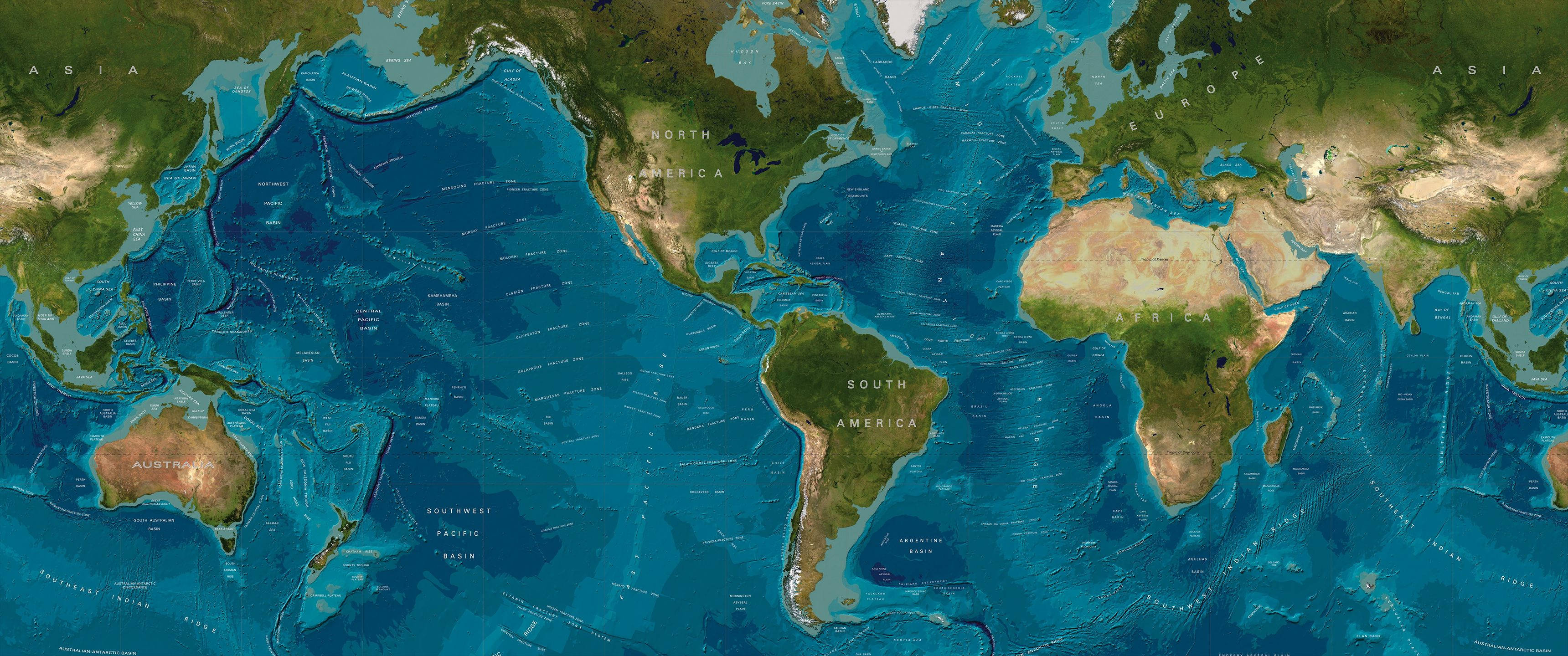 A World Map in UltraWide Hình nền