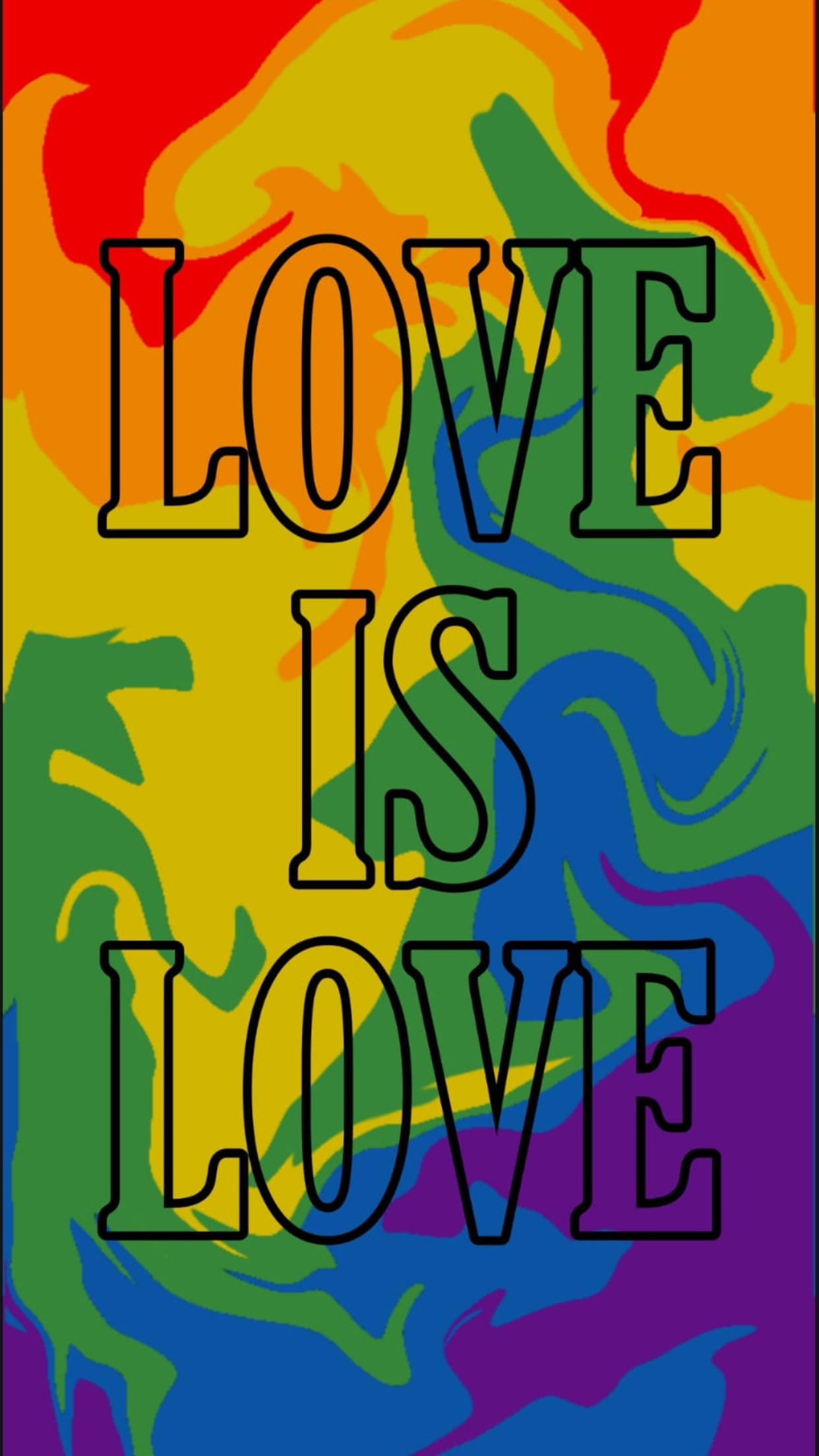Abstract Love Is Love LGBT Điện thoại Hình nền