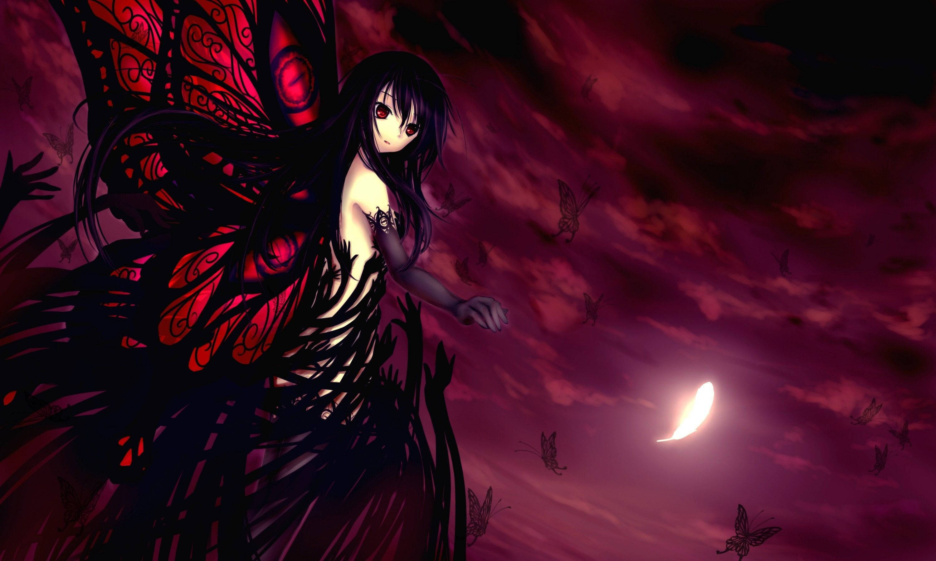 Ác quỷ Anime Gothic Bướm Hình nền
