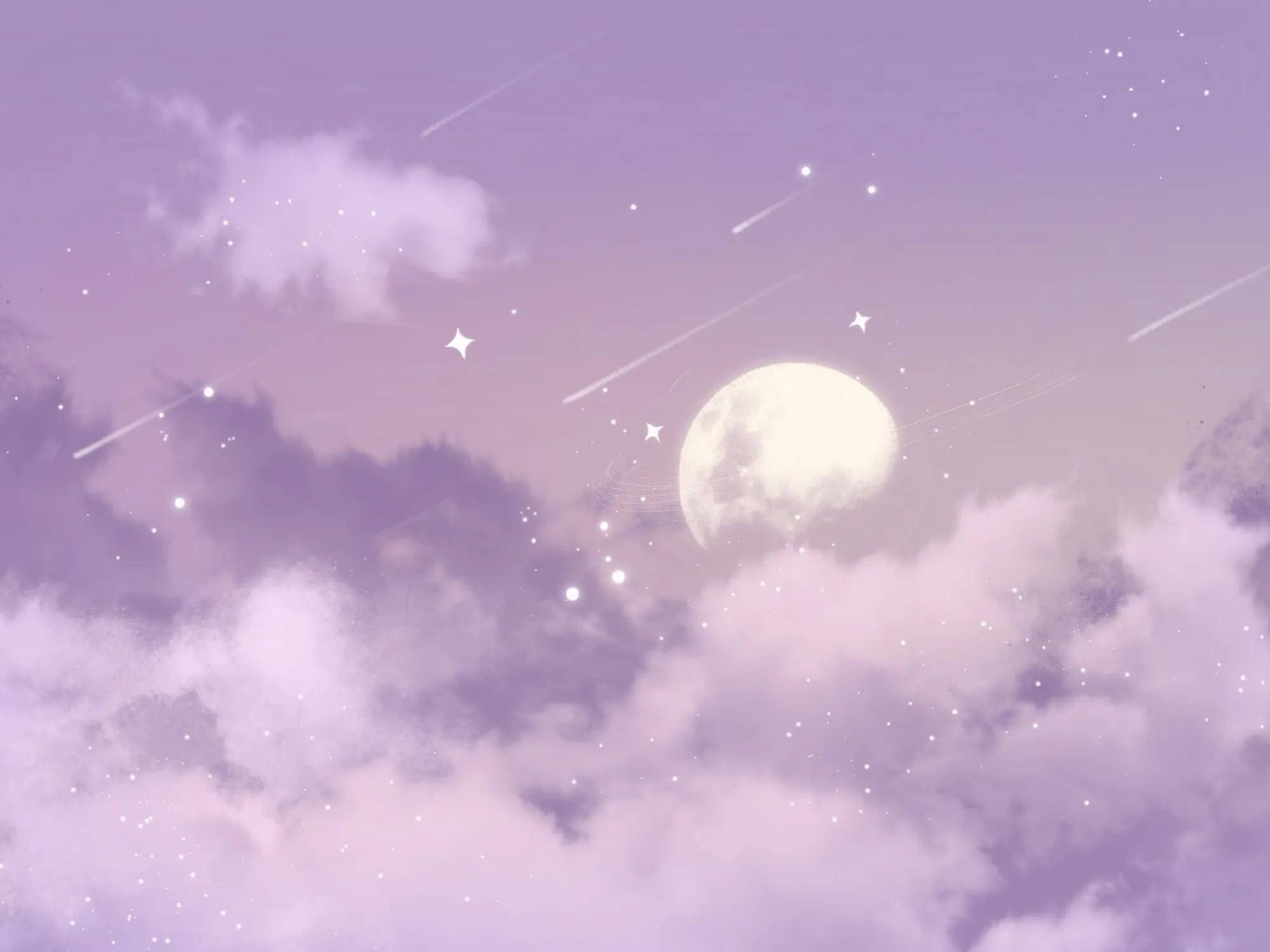 Aesthetic iPad Đêm Đầy Sao Hình nền