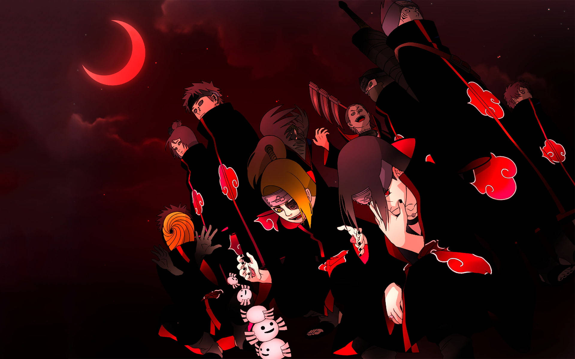 Akatsuki Naruto Nhân Vật Trăng Máu Hình nền