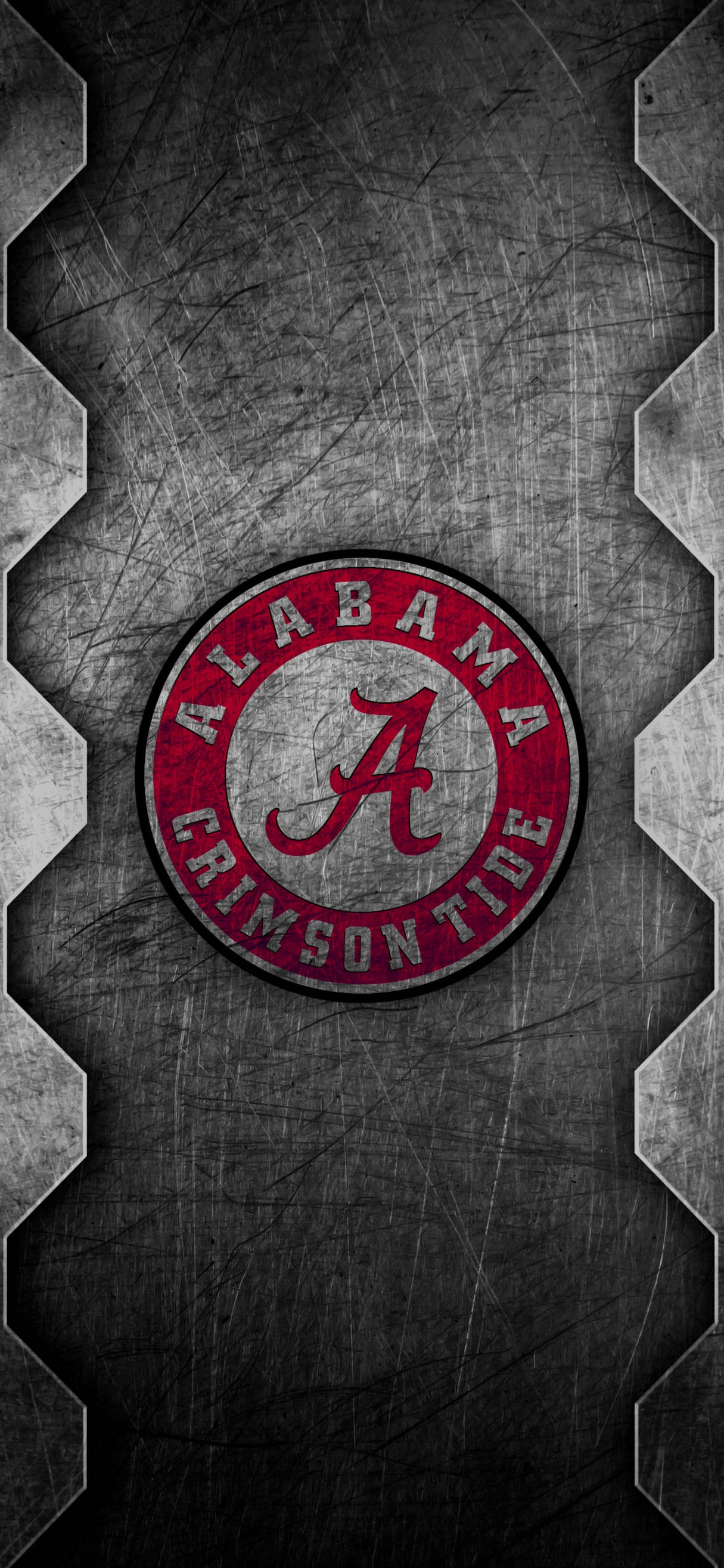 Alabama Crimson Tide Scratched Metal Art Hình nền