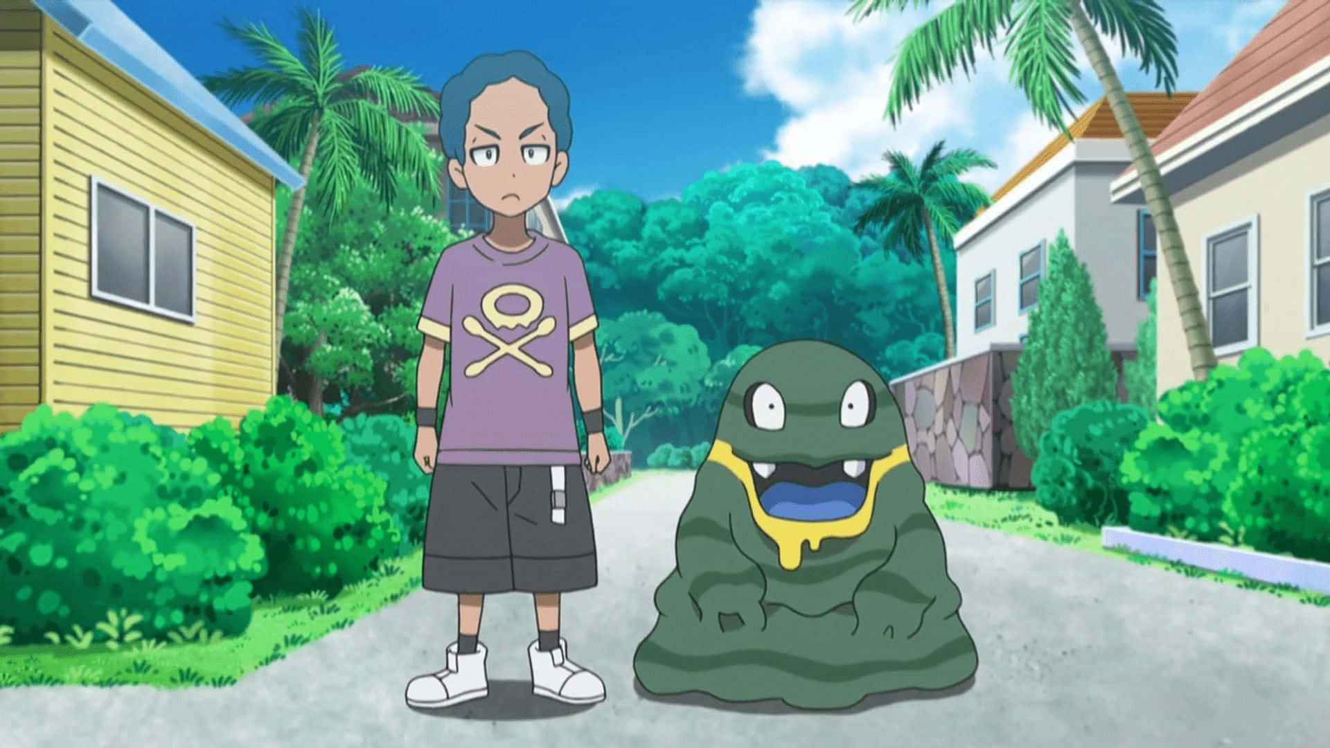 Alolan Grimer Trong Anime Pokemon Hình nền