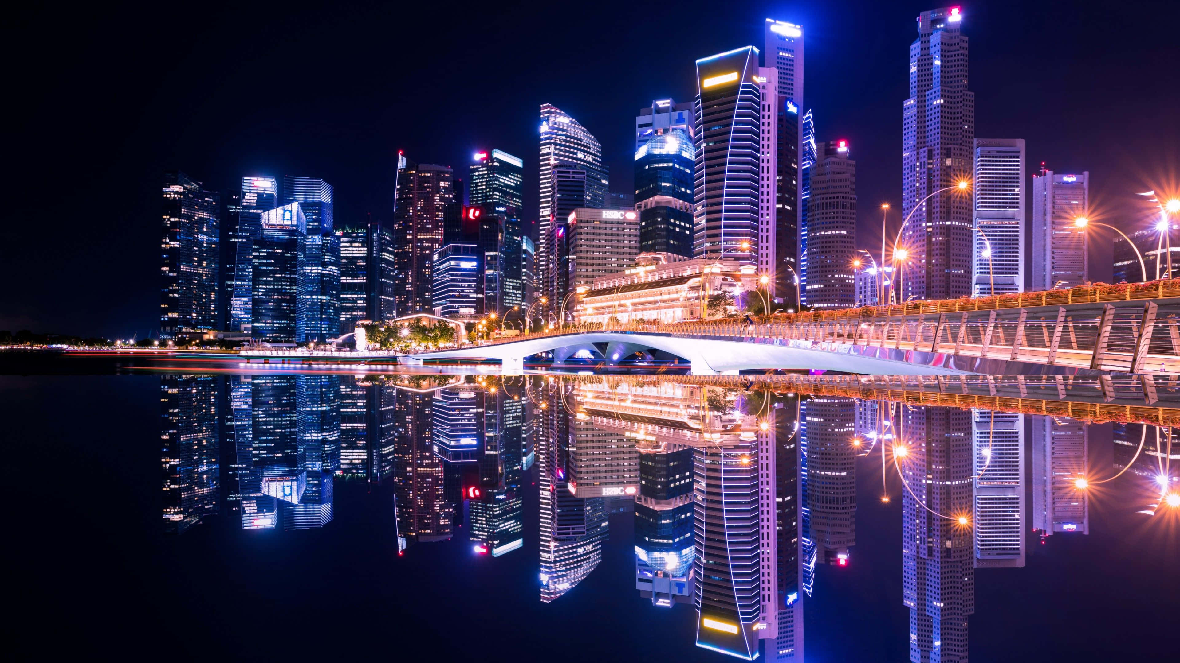 Đắm mình trong Năng lượng Rực rỡ & Sôi động của Thành phố Neon Hình nền