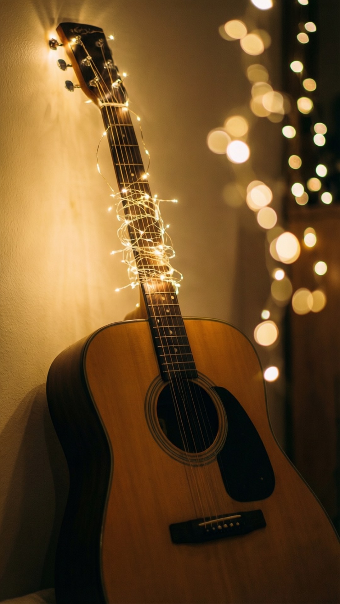 Đàn Guitar Ánh Sáng Tiên Hình nền