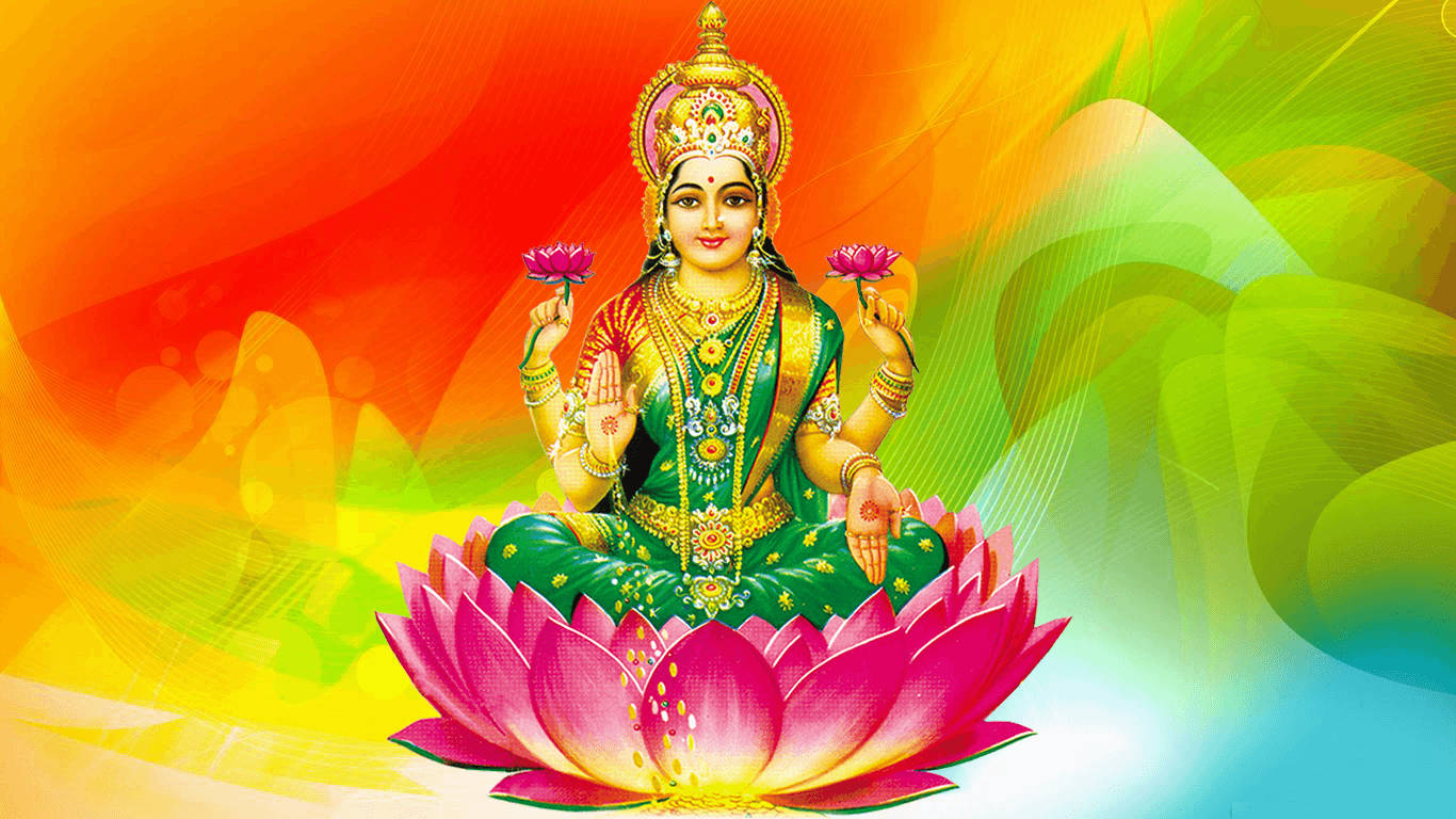 Ân Sủng Thiêng Liêng của Nữ Thần Lakshmi Hình nền