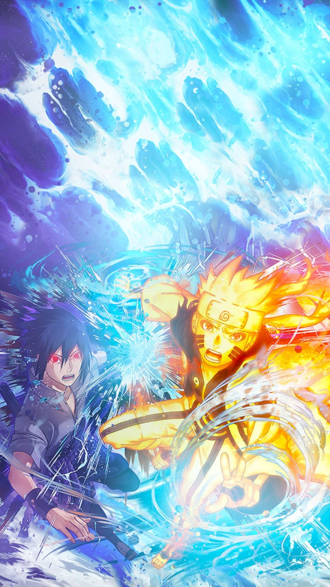 Ấn tượng Sasuke Naruto iPhone nghệ thuật kỹ thuật số Hình nền