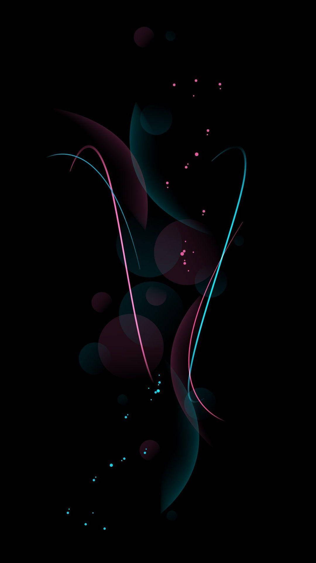 Android Tối Với Hiệu Ứng Bokeh Và Đường Kẻ Hình nền