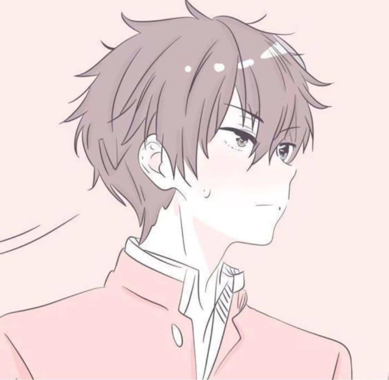 Ảnh đại diện anime nam phối màu hồng pastel Hình nền