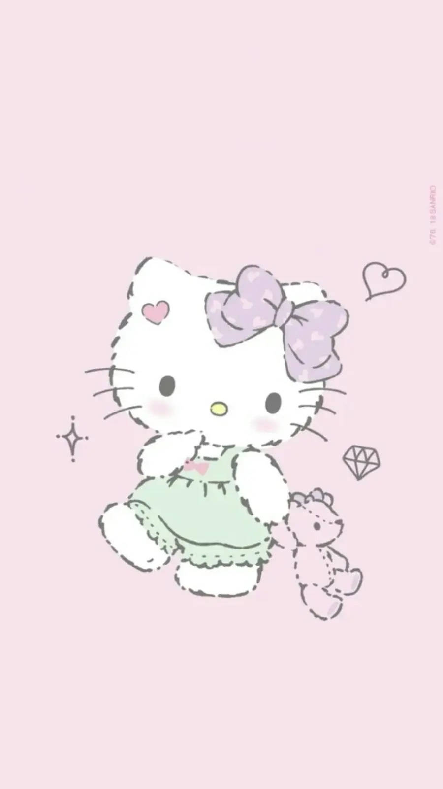 Ảnh đại diện Hello Kitty hoạt hình mờ ảo Hình nền