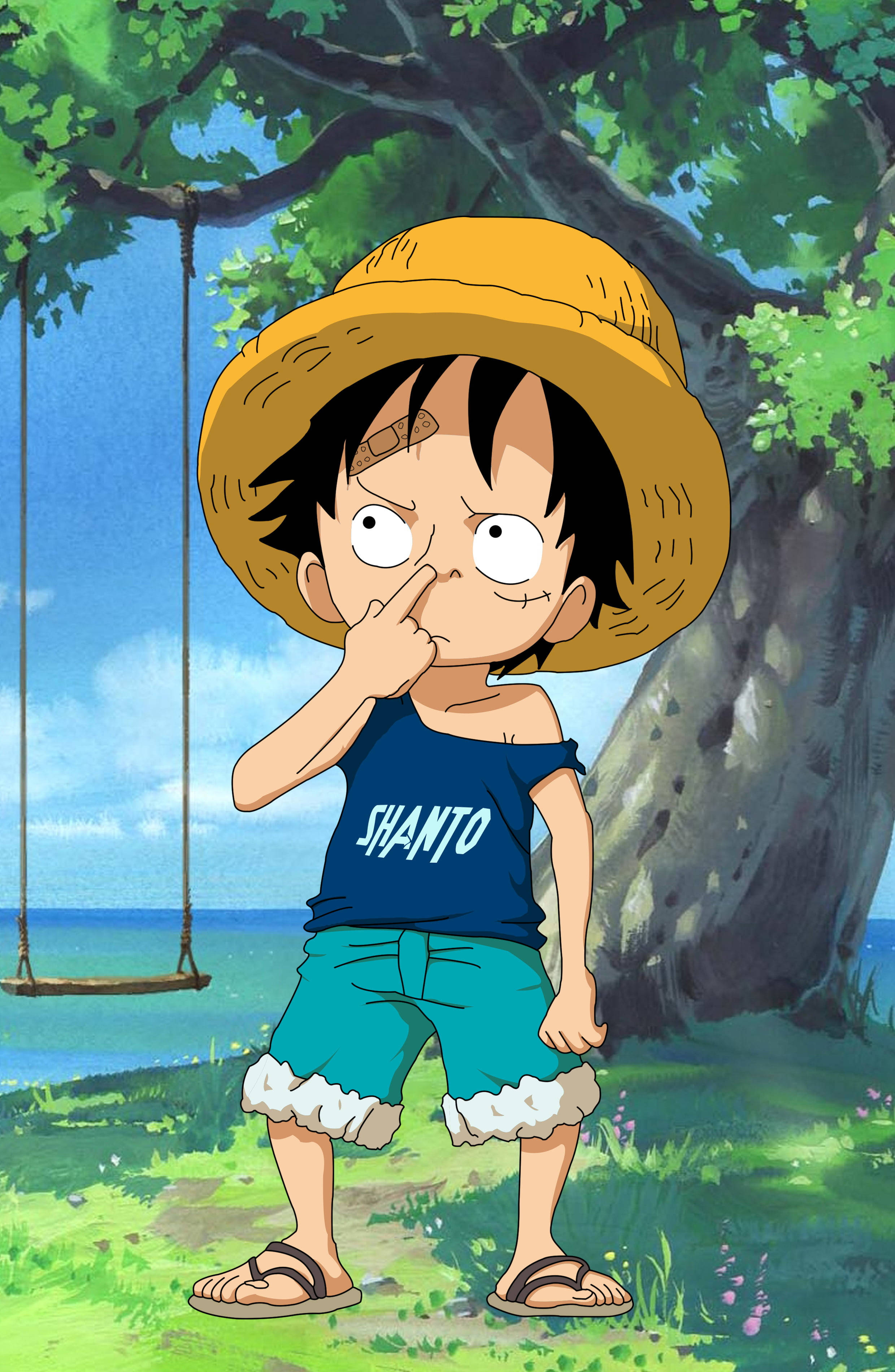 Ảnh Đại Diện Luffy Nhí One Piece Fanart Hài Hước Hình nền