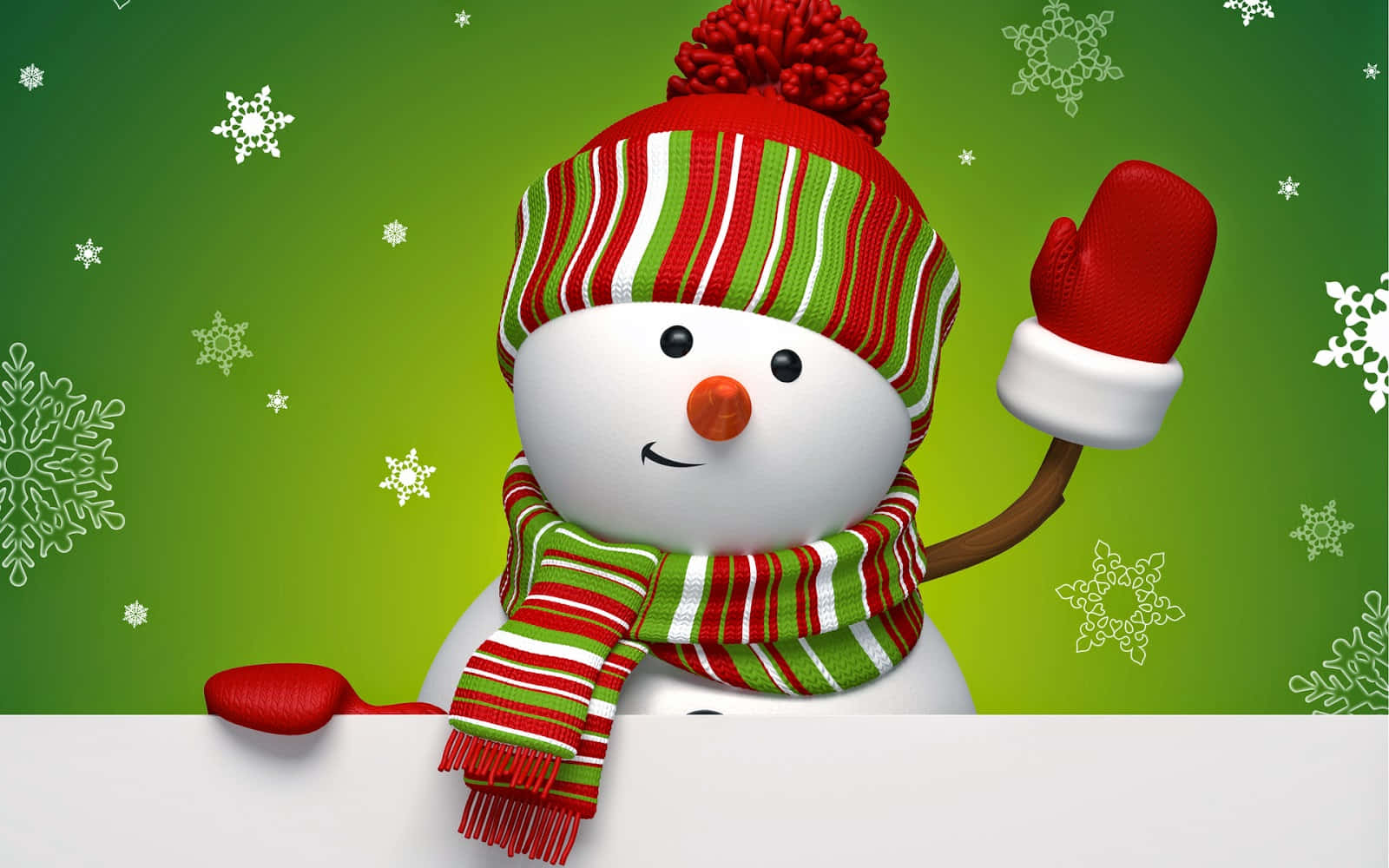 Ảnh Chú Người Tuyết Hoạt Hình Giáng Sinh Vẫy Tay Đội Mũ Ông Già Noel Hình nền