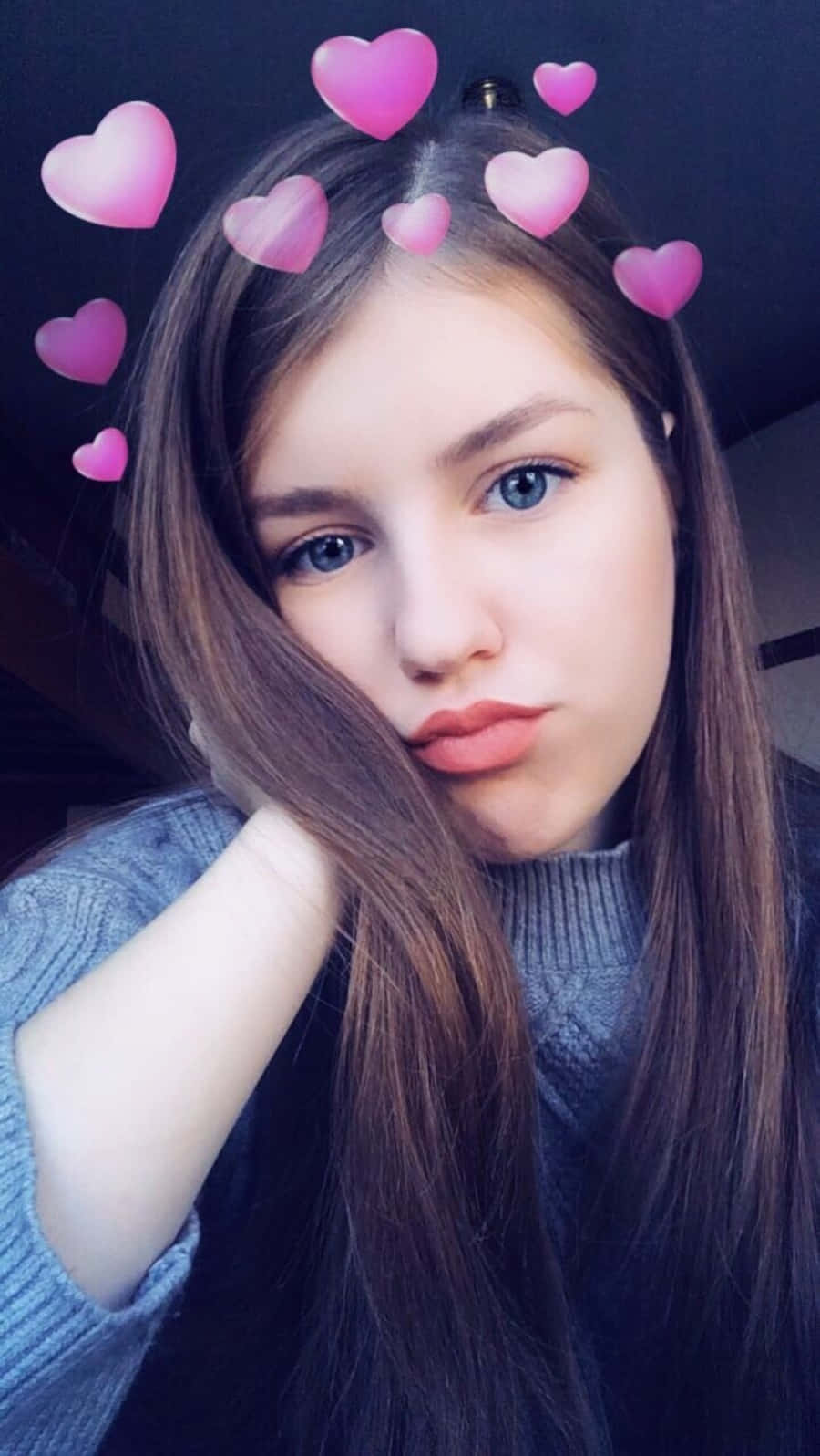 Ảnh cô gái dễ thương trên Snapchat Hình nền