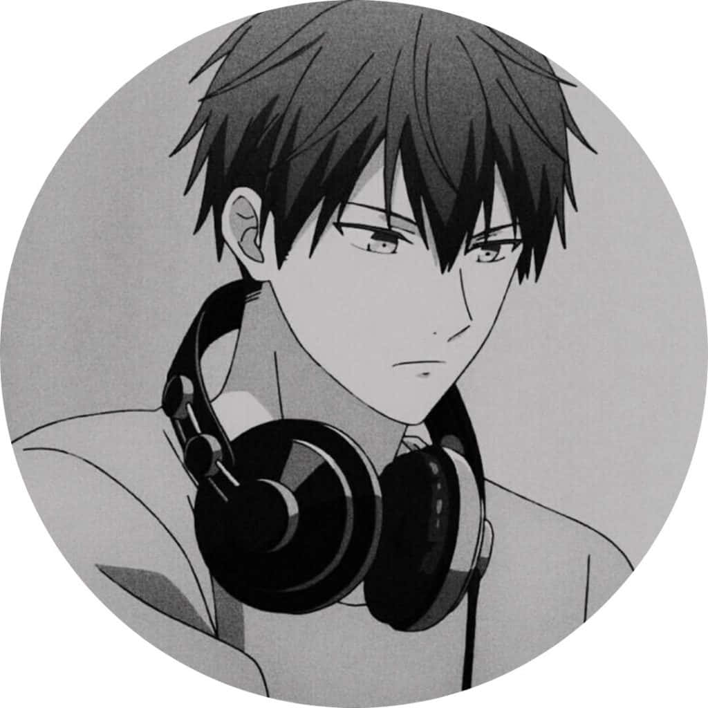Ảnh đại diện anime đen với tai nghe Hình nền
