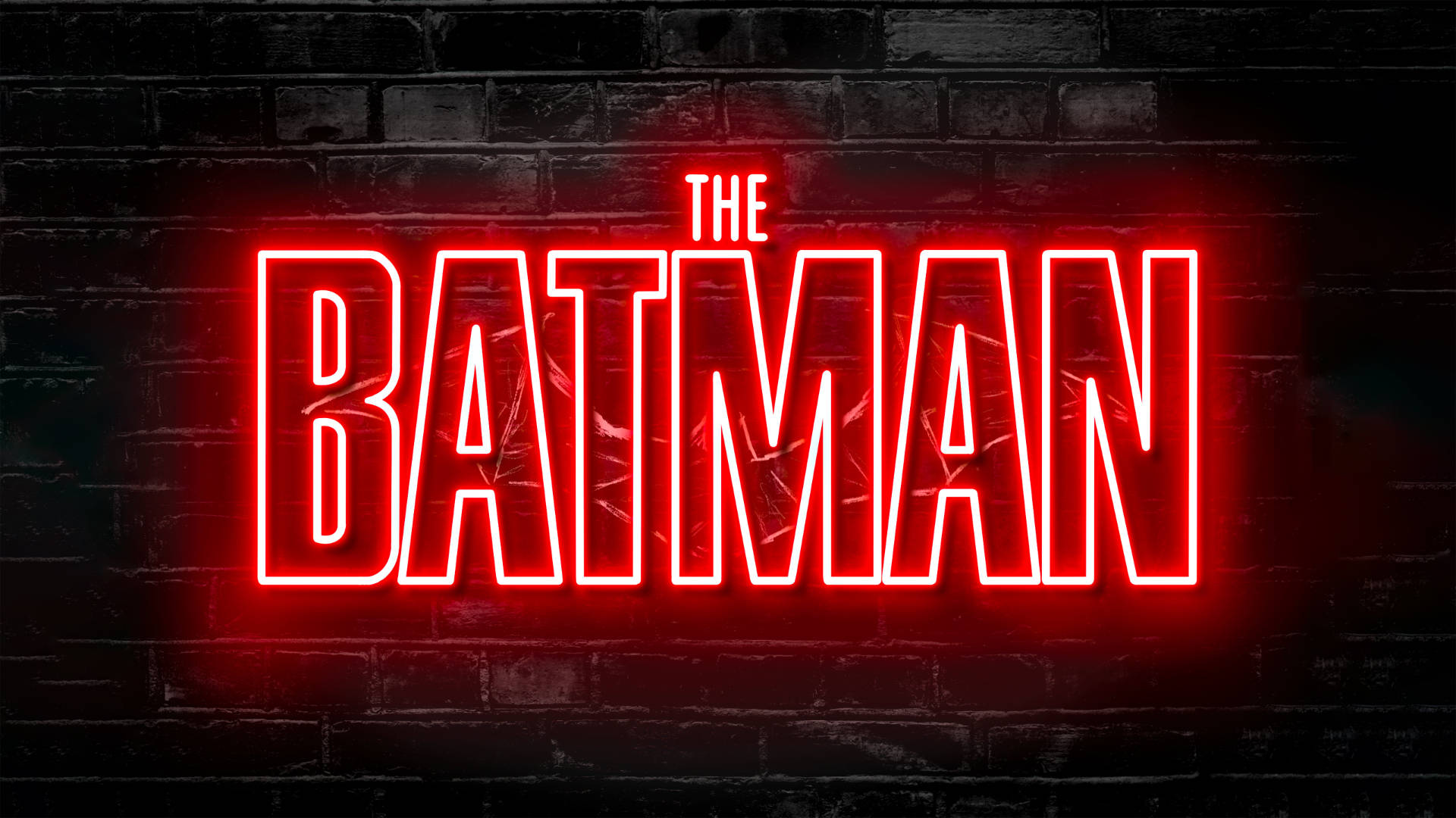 Ánh đèn neon đỏ The Batman Hình nền