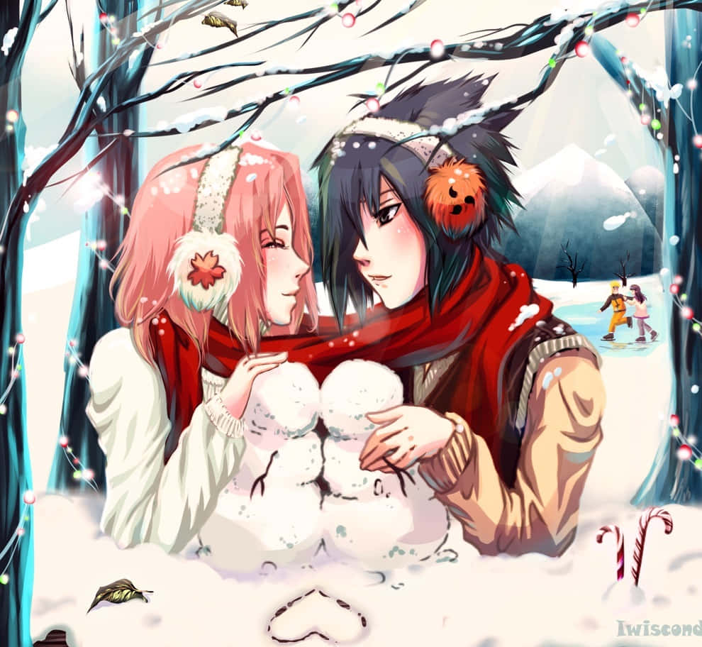 Ảnh đôi Giáng Sinh — Naruto Hình nền
