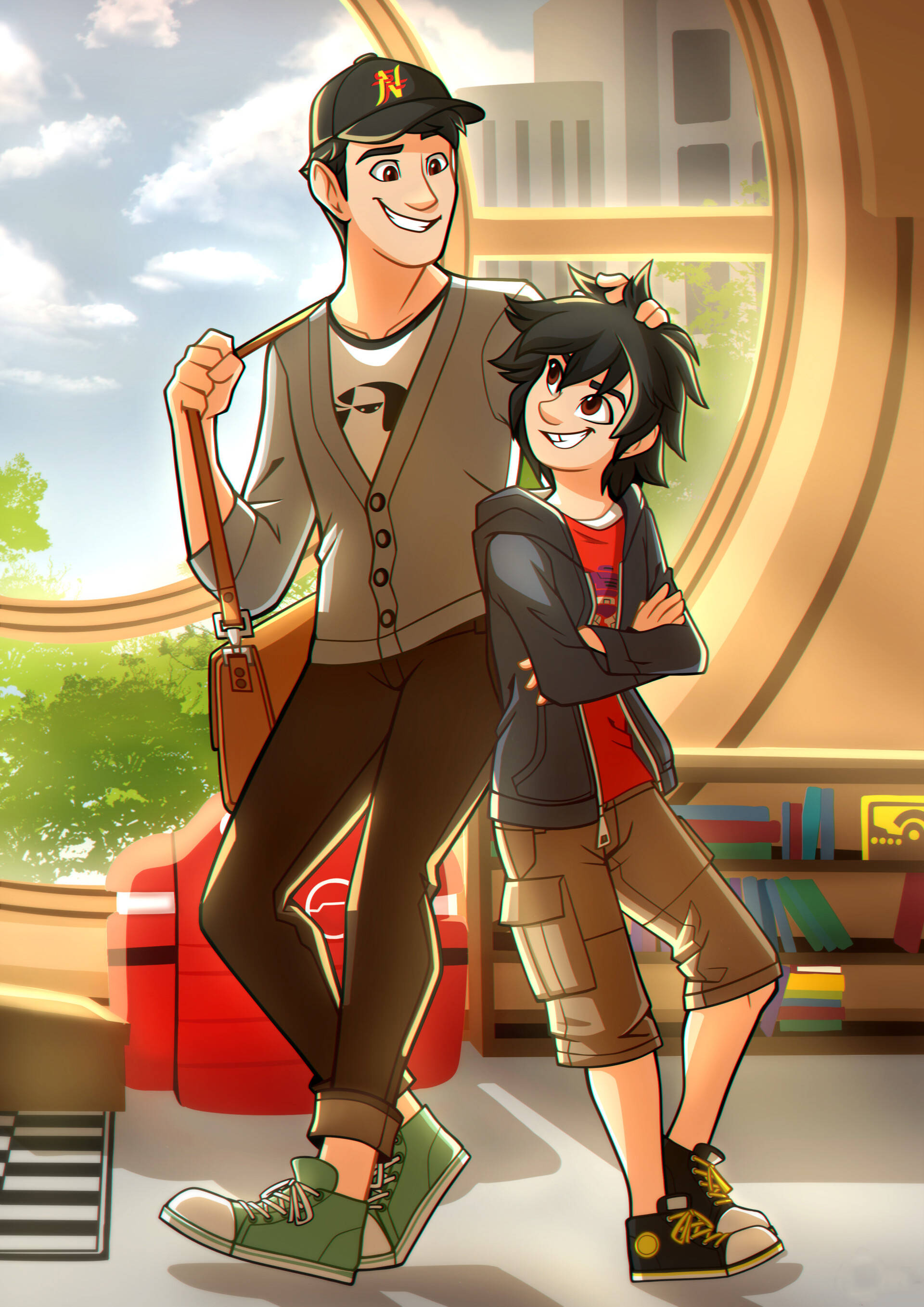 Anh em nhà Hamada trong Big Hero 6 Hình nền