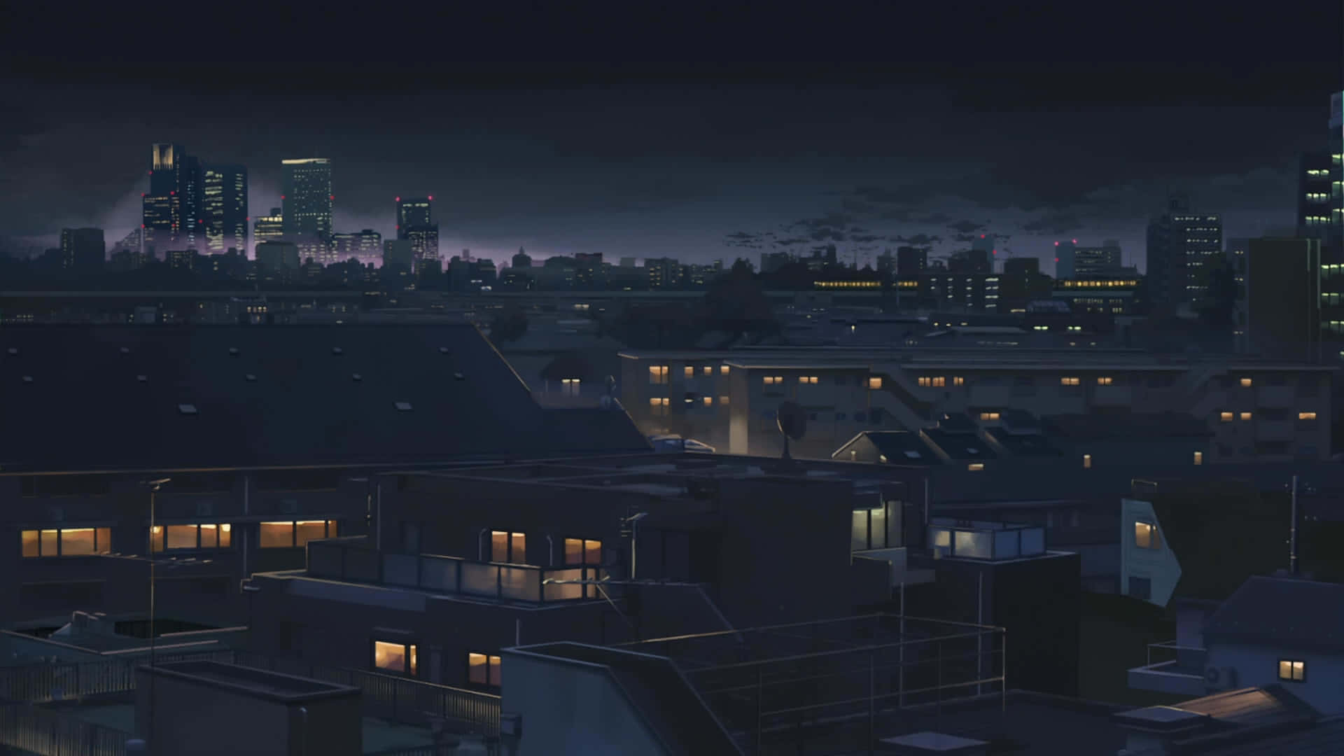 Ánh đèn neon chiếu sáng những con phố nhộn nhịp của Anime City Hình nền