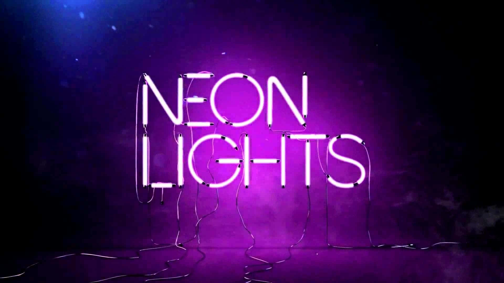 Ảnh đèn neon tím đậm về đêm Hình nền