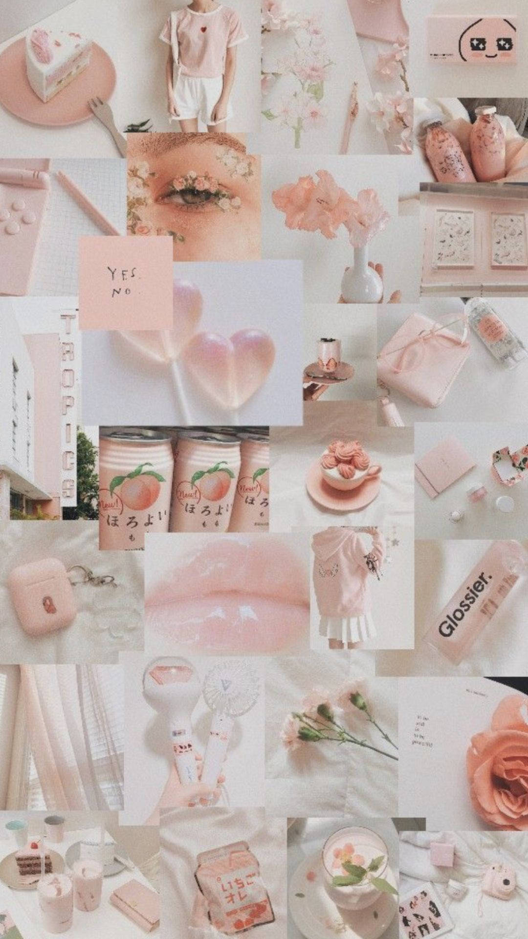 Ảnh ghép hồng thẩm mỹ Hình nền