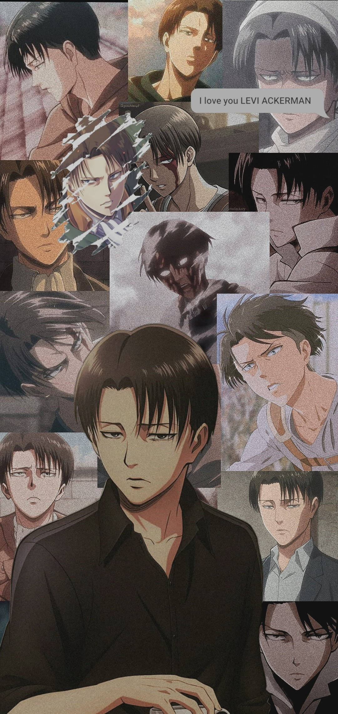 Ảnh ghép Nhân vật Levi trong Attack On Titan Hình nền