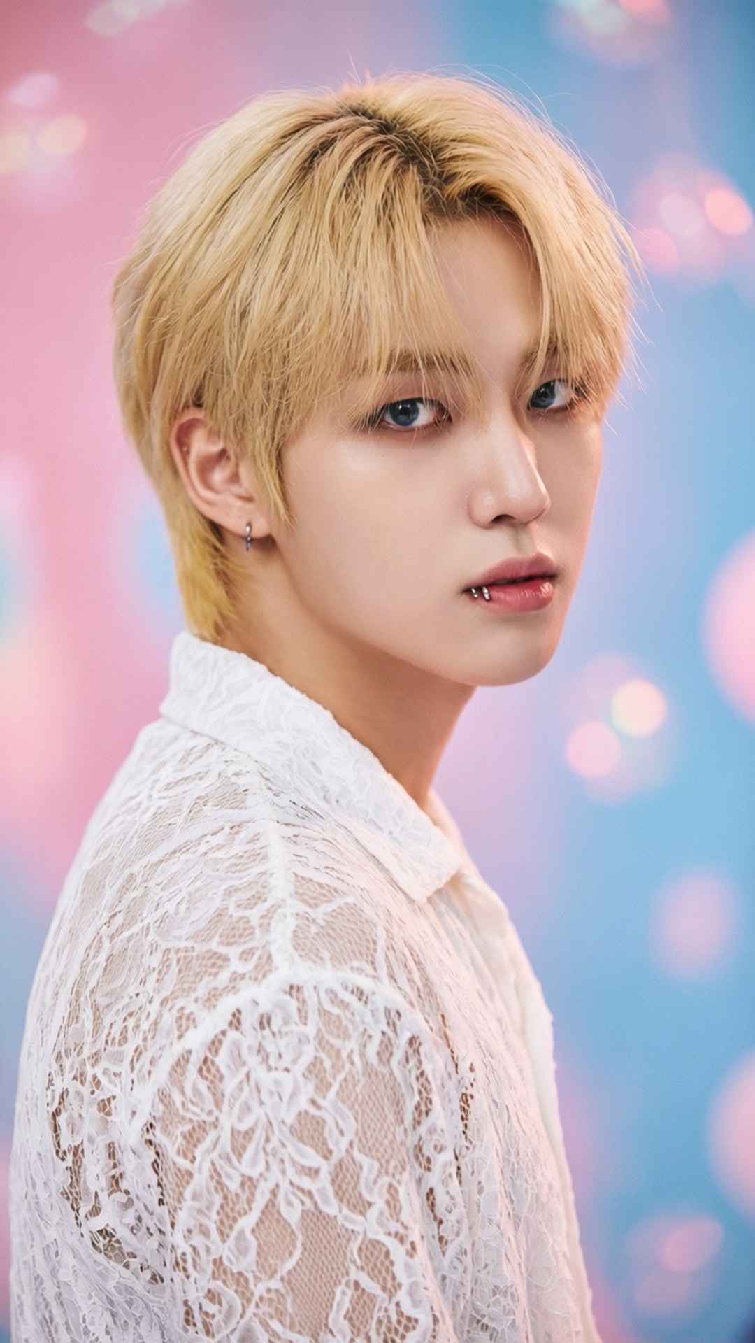 Ánh mắt Hyunjin tóc vàng Hình nền