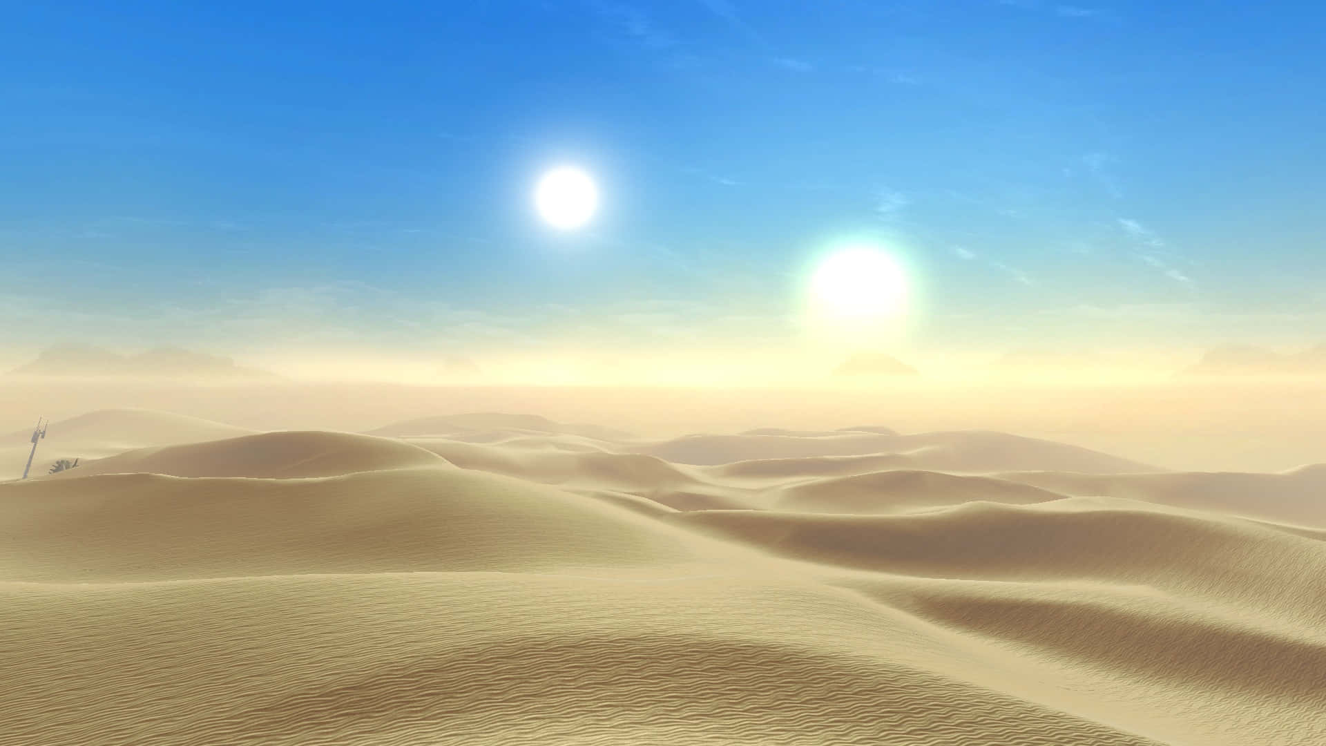 Ánh mặt trời rực rỡ trên Tatooine Hình nền