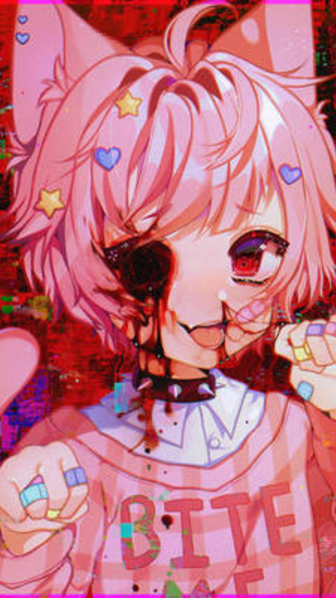 Ánh mắt vừa rùng rợn vừa dễ thương của cô gái mèo trong anime Hình nền