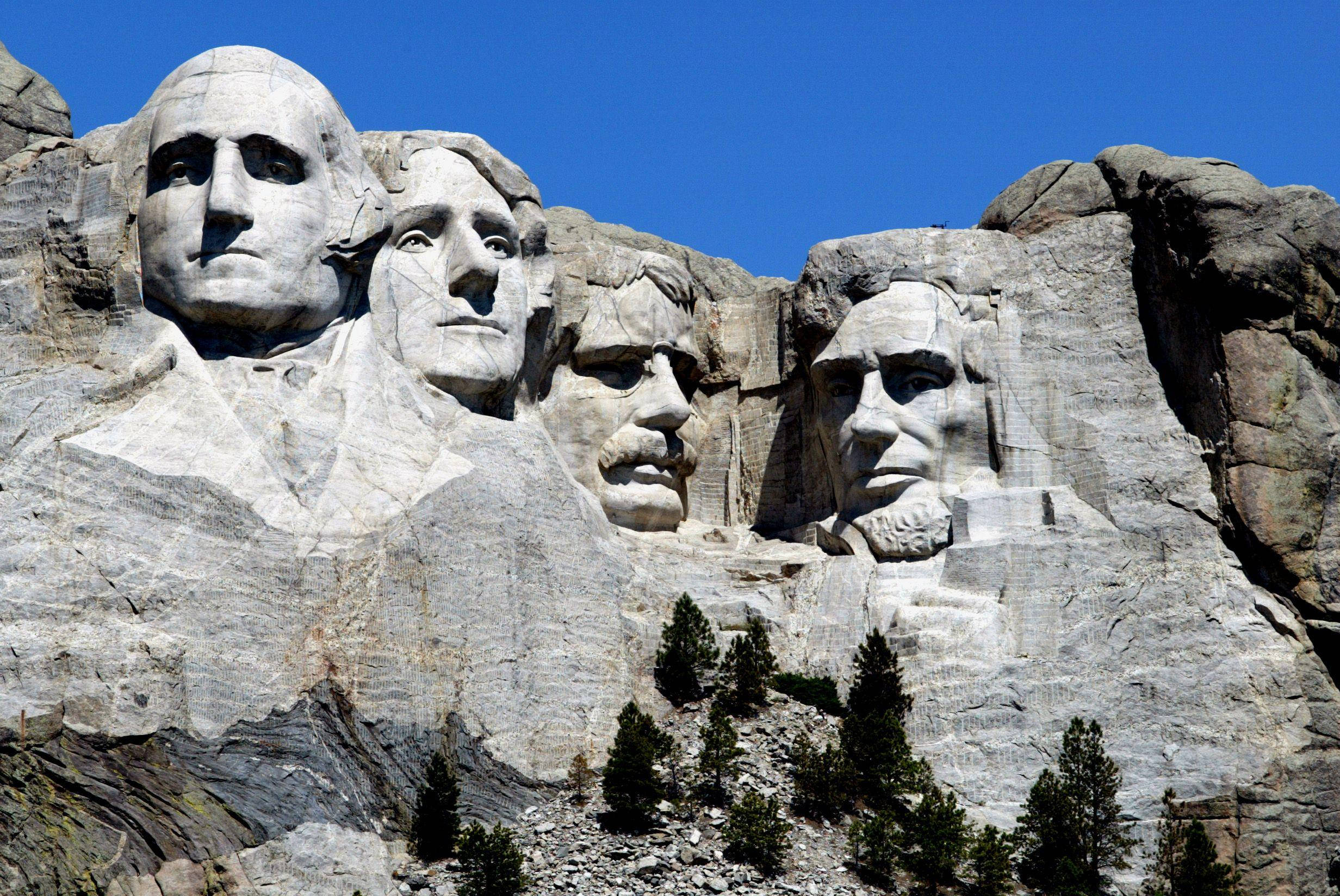 Ánh nắng chiếu rọi Núi Rushmore Hình nền