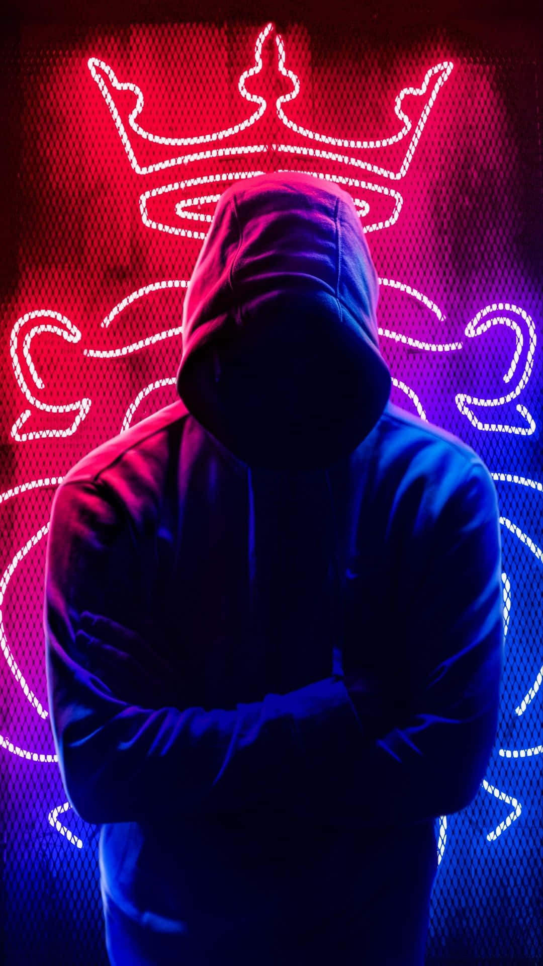 Ảnh Nền Chụp Ảnh Phong Cách Cá Tính Với Áo Hoodie Và Đèn Neon Hình nền