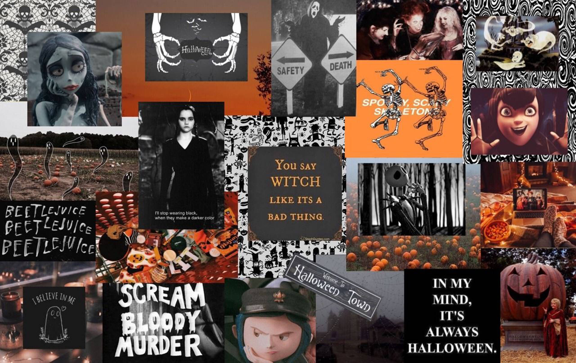 Ảnh nền Halloween dễ thương phong cách thẩm mỹ Hình nền