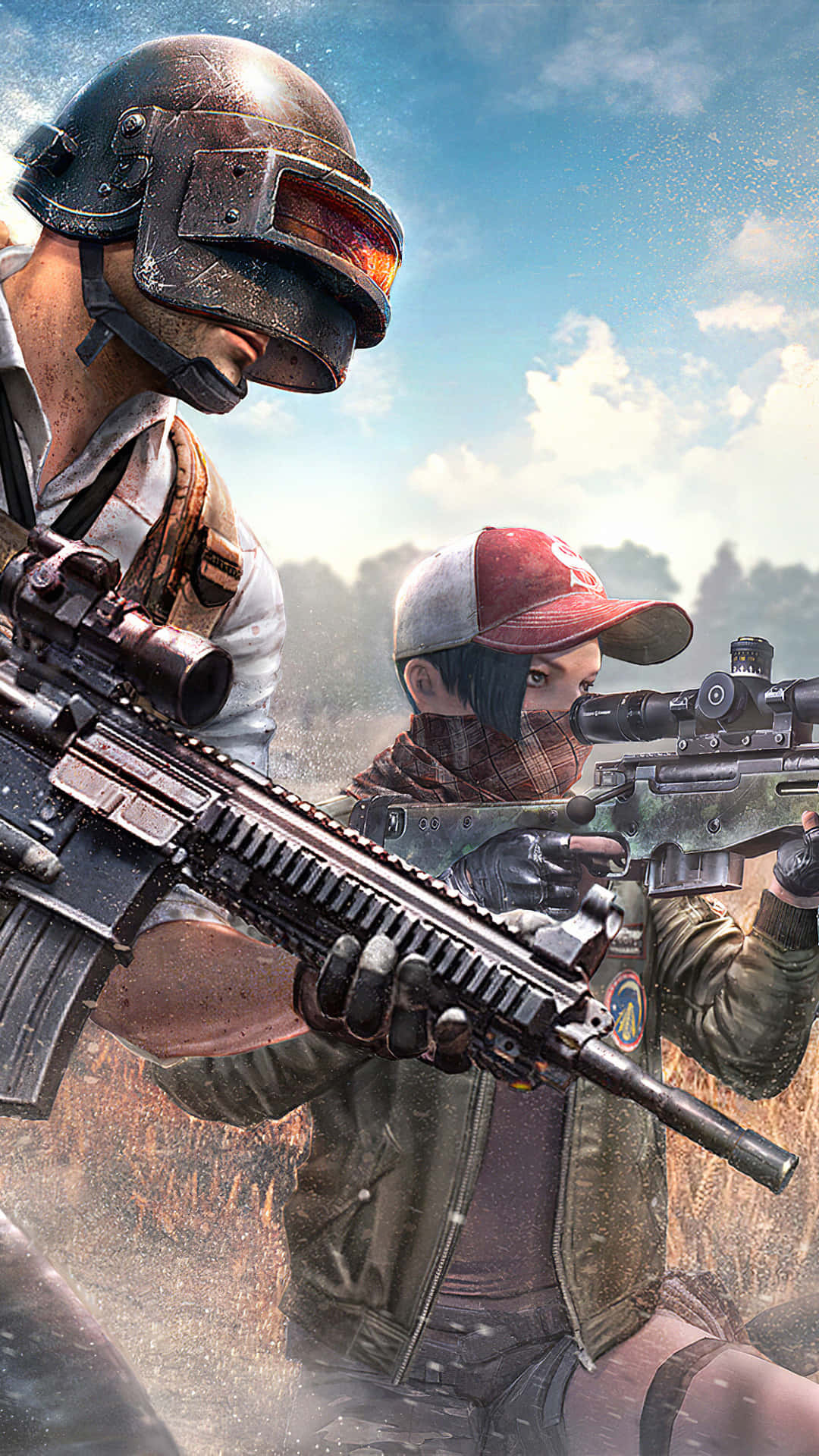 Ảnh nền màn hình chính Pixel 3 Playerunknown's Battlegrounds với bố cục chân dung Hình nền