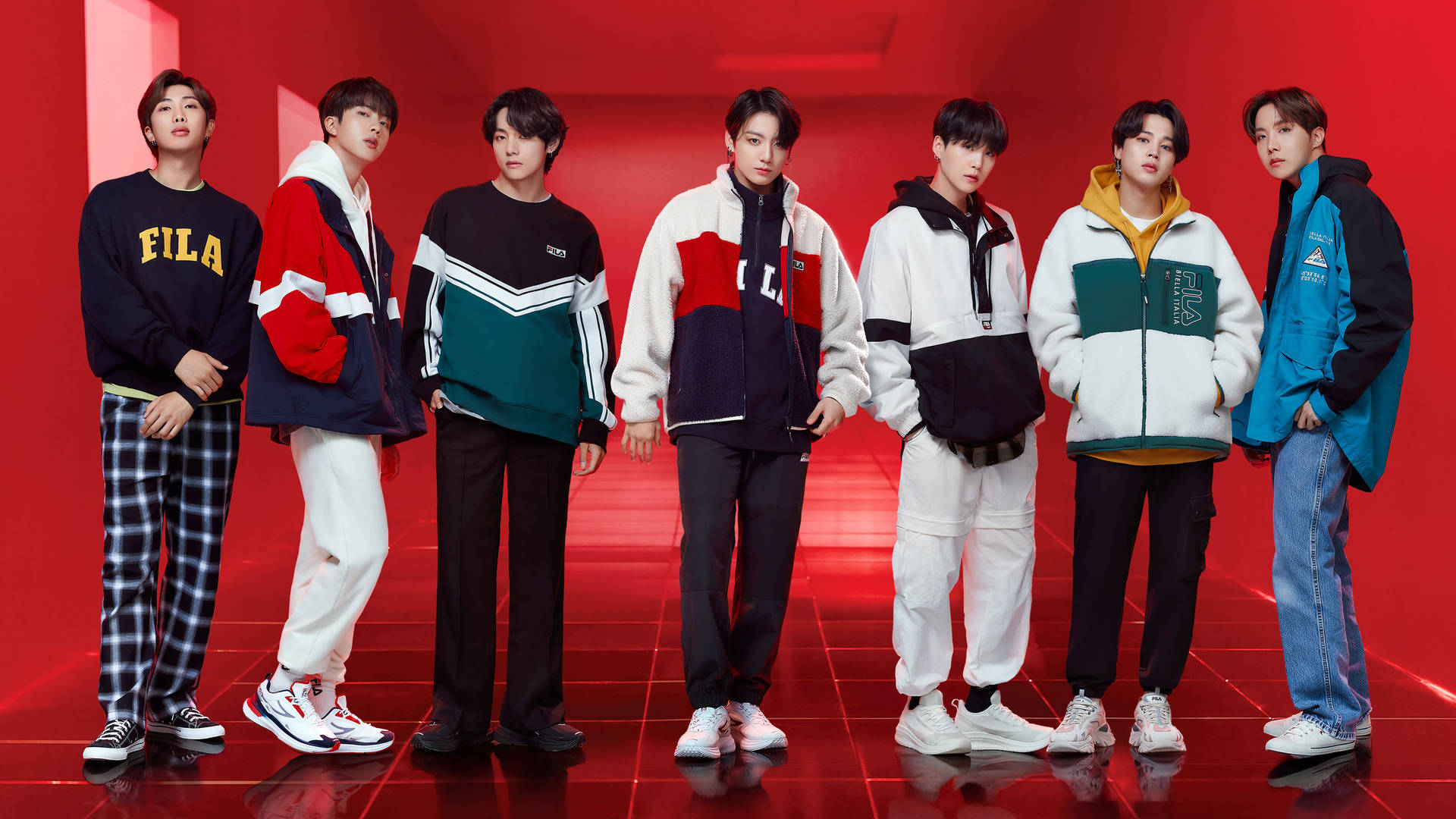 Ảnh nhóm BTS cho Fila Hình nền