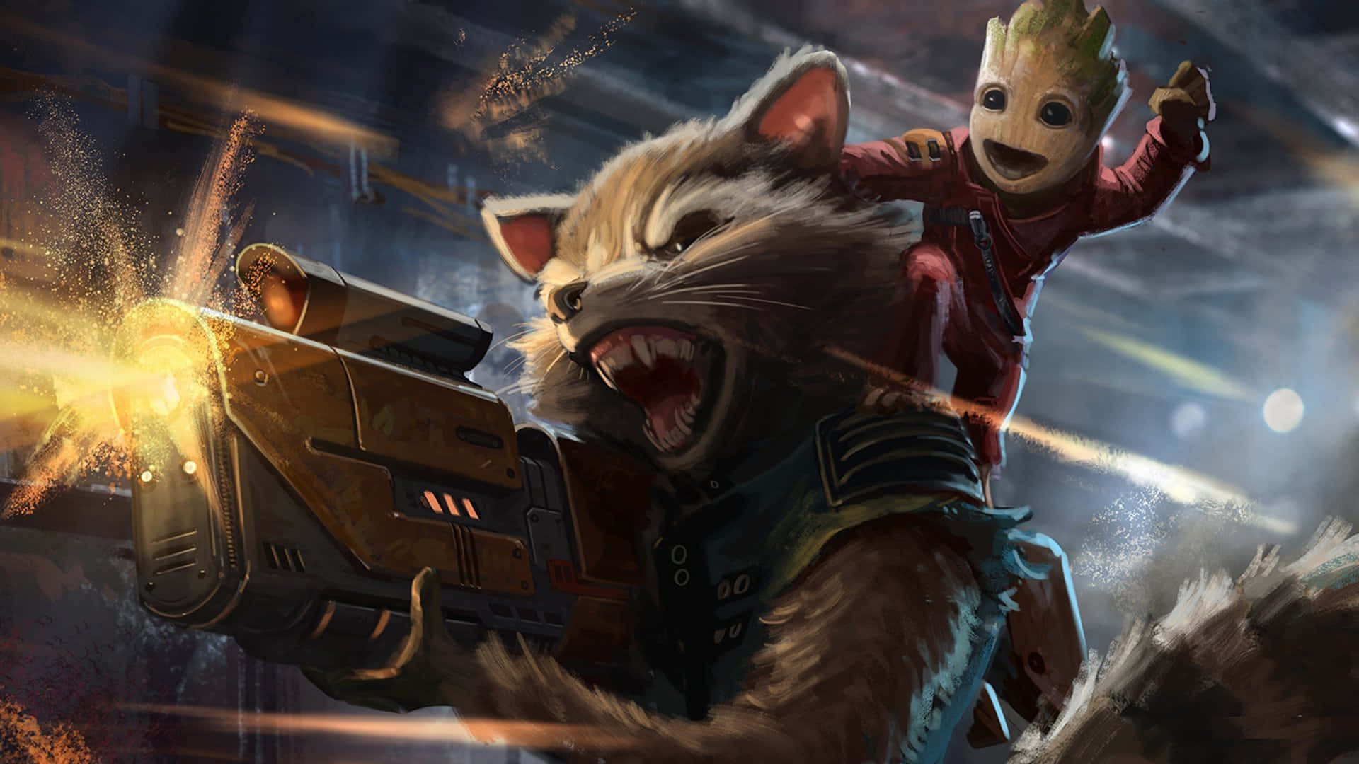 Ảnh Rocket Raccoon Ngộ Nghĩnh Vệ Binh Dải Ngân Hà Hình nền