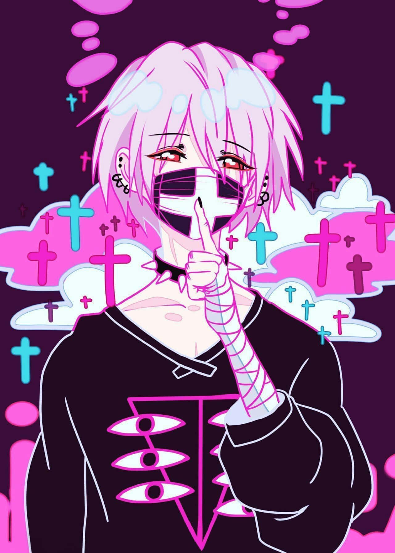 Anime Boy Gothic Pastel Hình nền