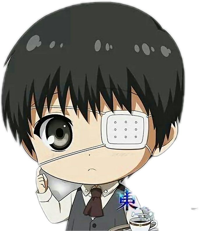 Anime chàng trai đeo bịt mắt và tách trà Hình nền