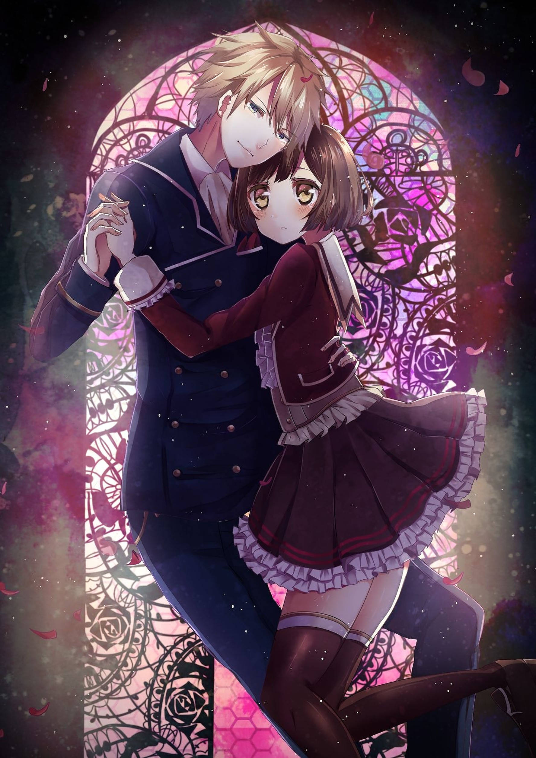 Anime Dance Duo Đầy Mê Hoặc Hình nền